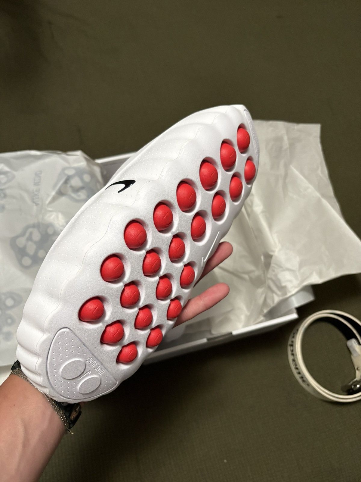 Nike Nike mind slide 001 white/speed red size 14 Size US 14 / EU 47 - 2 Thumbnail