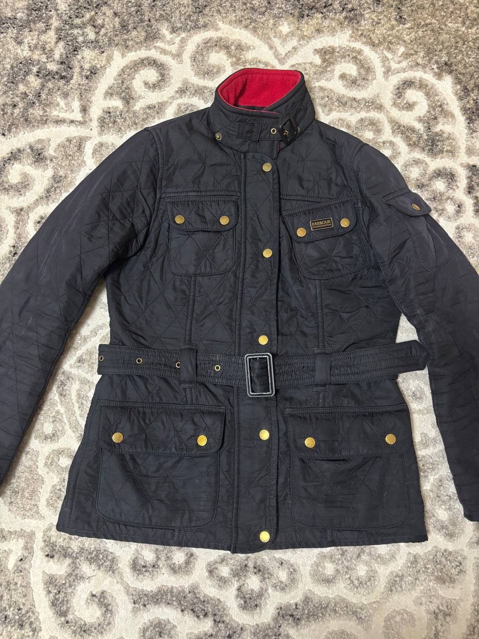 Barbour Barbour International Quilted Belted Jacket Black/Red Size M / US 6-8 / IT 42-44 - 14 Thumbnail