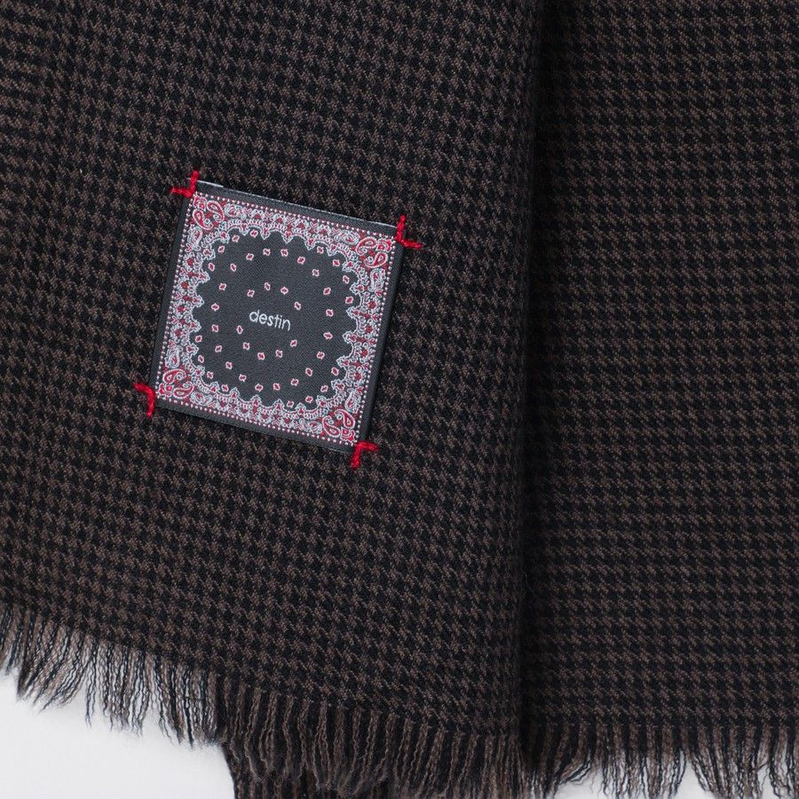 destin o1d2blof0125 Size: OS / Wool Scarf in Black/Beige Size ONE SIZE - 3 Thumbnail