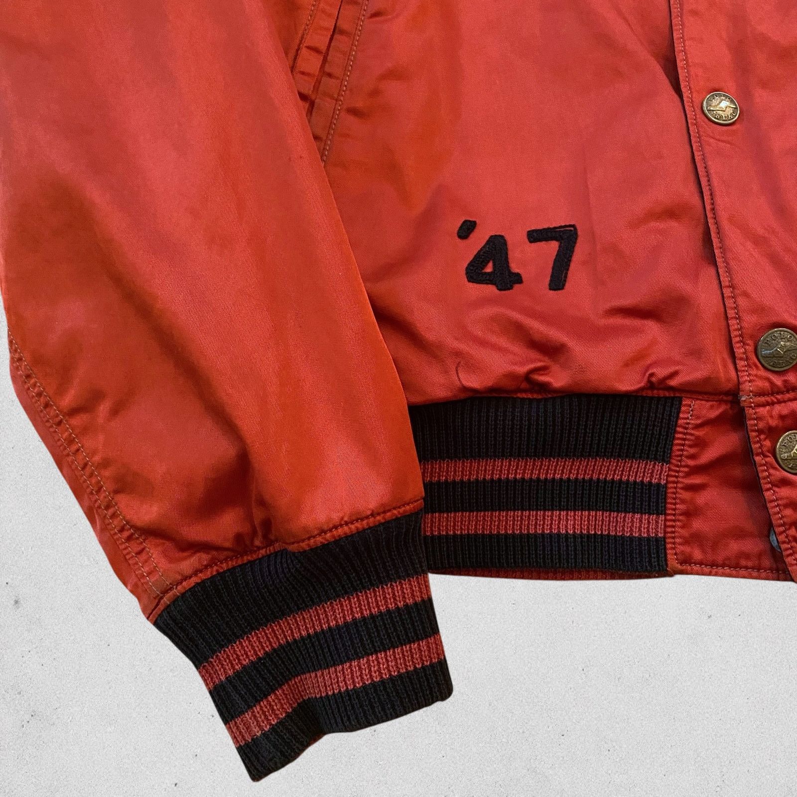 Polo Ralph Lauren × Vintage Polo Ralph Lauren Satin Jacket Reversible Bleecker Bulldogs Size US L / EU 52-54 / 3 - 10 Thumbnail