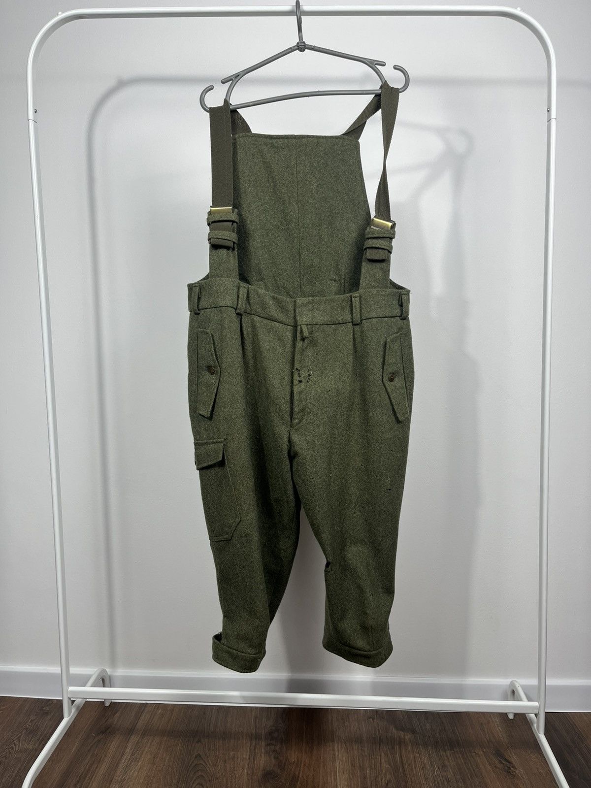 Austrian wool hunting Tyrolean suspenders trousers size 26