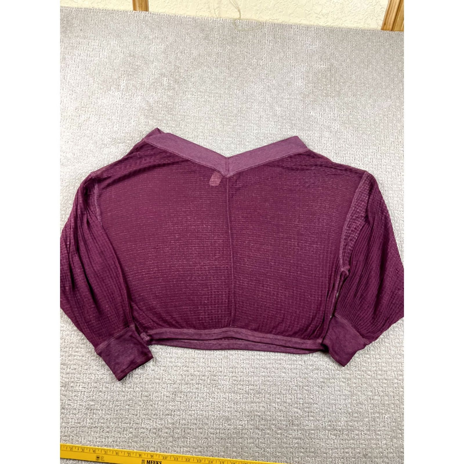 Vintage We The Free Sweater Womens Small Purple Southside Thermal V Neck Peasant Top Size S / US 4 / IT 40 - 5 Thumbnail