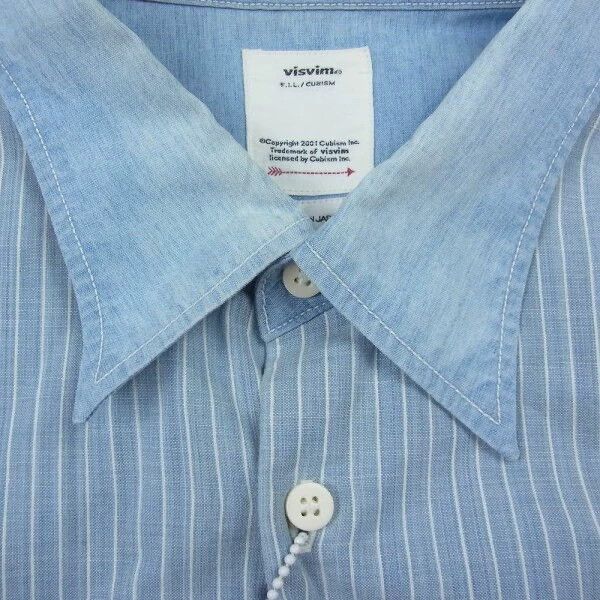 Visvim visvim 21SS CHORE P. W. SHIRT L/S CHAMBRAY Long Sleeve Shir Size US L / EU 52-54 / 3 - 7 Thumbnail