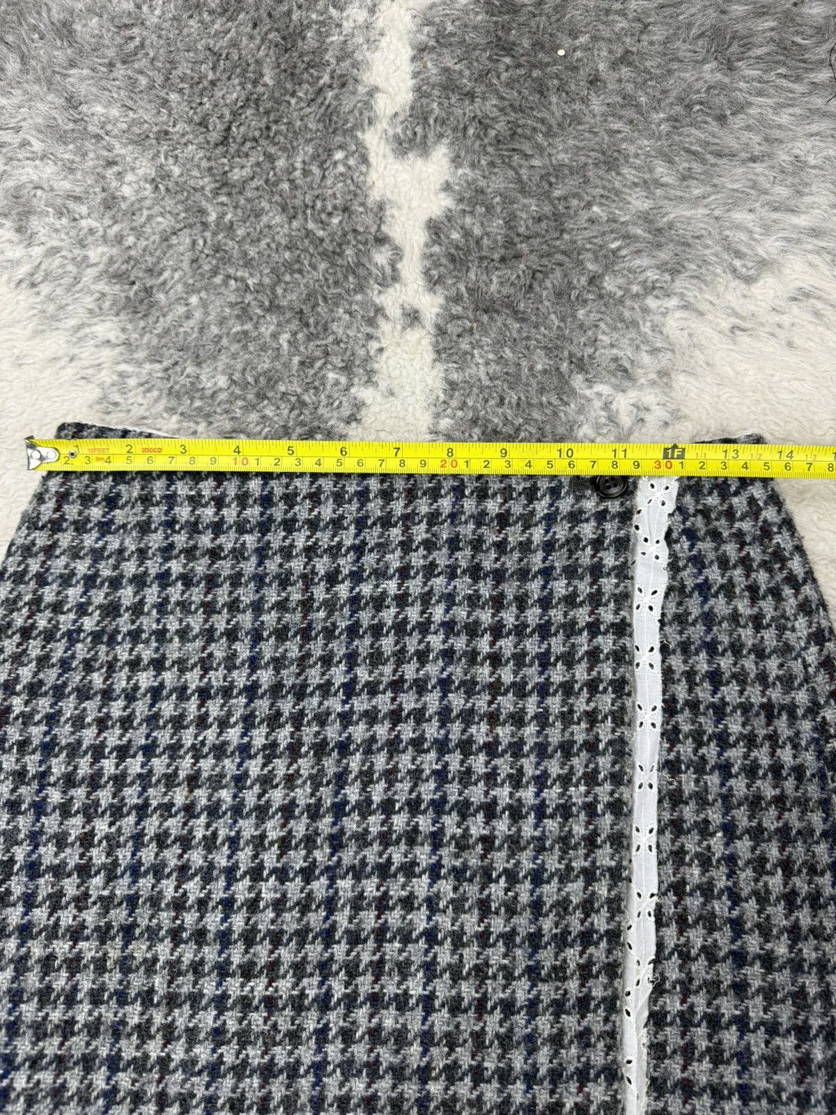 Comme des Garcons AD99 CDG Tricot Rei Kawakubo Houndstooth Wool Double Layerd Size 27" / US 4 / IT 40 - 14 Thumbnail