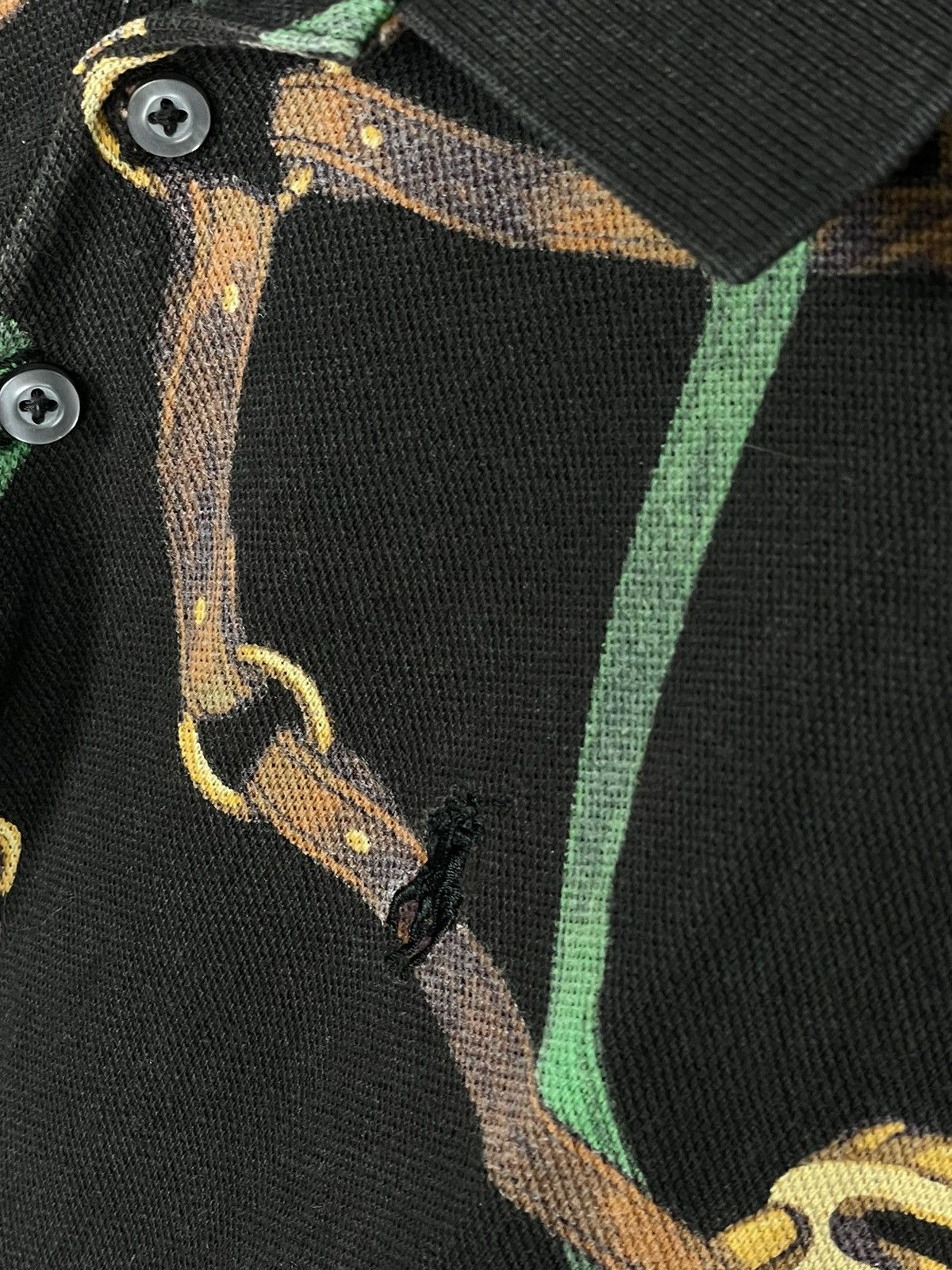 Polo Ralph Lauren × Ralph Lauren Polo Ralph Lauren Vintage Crazy Chains And Belts Logo Polo T Size L / US 10 / IT 46 - 10 Thumbnail