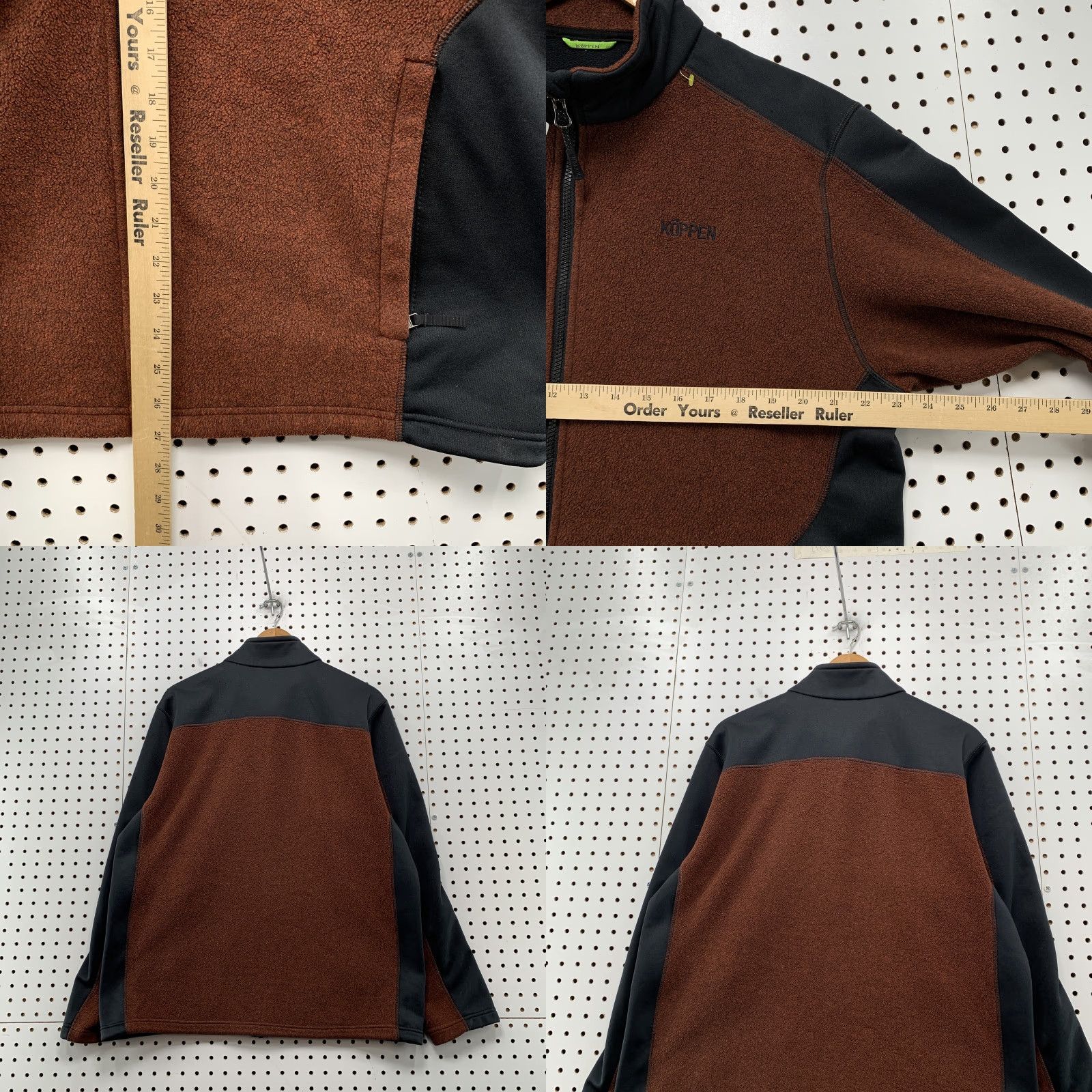 Vintage Koppen Fleece Jacket Mens Large Brown Black Outdoor Zip Casual Jacket Size US L / EU 52-54 / 3 - 8 Thumbnail
