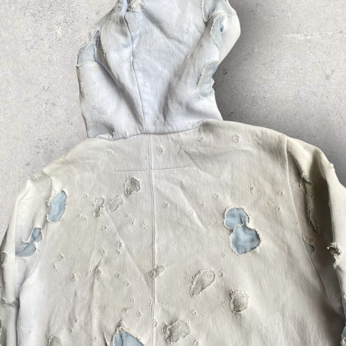 Givenchy Givenchy Blue Distressed Hoodie Size US XS / EU 42 / 0 - 8 Thumbnail