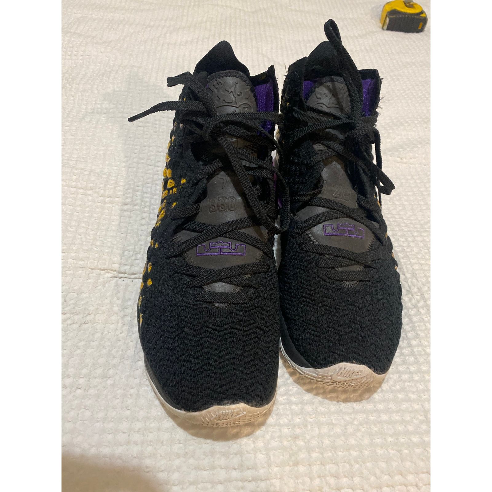 Nike Nike LeBron 17 Lakers 2019 Mens Size 11 Black Athletic shoe Size US 11 / EU 44 - 3 Thumbnail