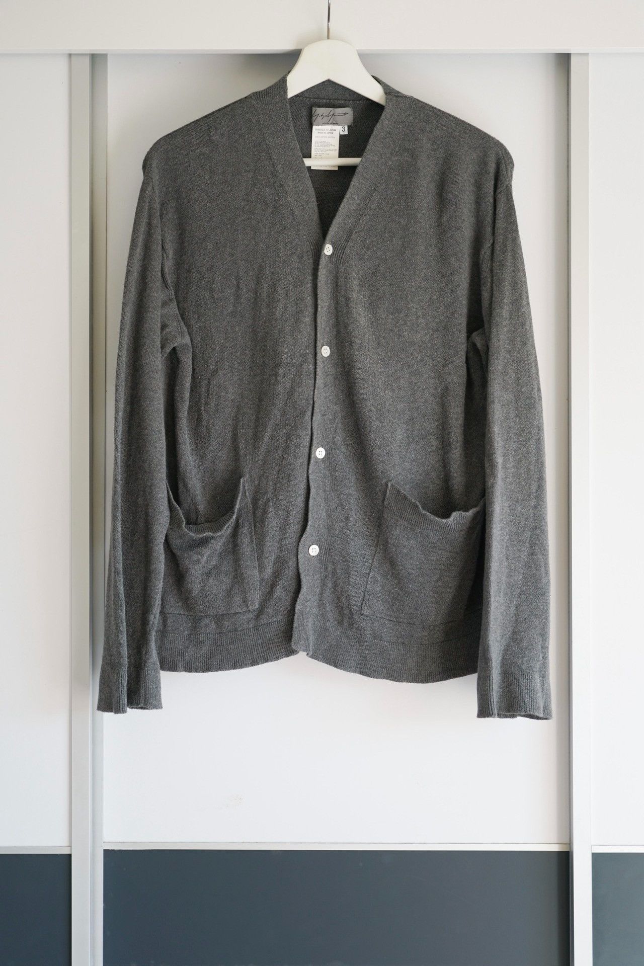 Yohji Yamamoto gray wool cardigan by Yohji Yamamoto Size US M / EU 48-50 / 2 - 1 Thumbnail