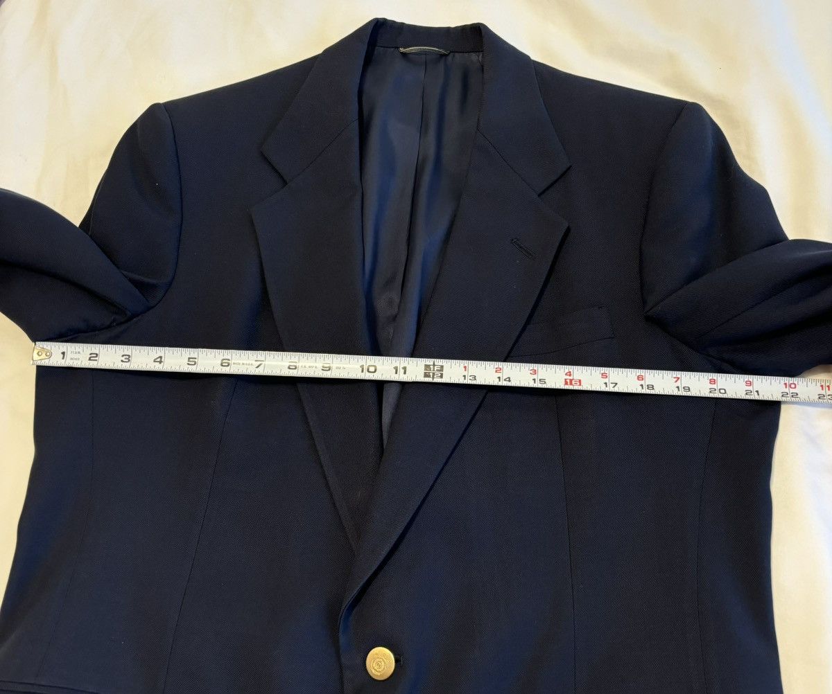 Christian Dior Monsieur × Designer × Vintage Vintage Christian Dior Gold Button Navy Blue Blazer Mens 42R Size 42R - 11 Thumbnail