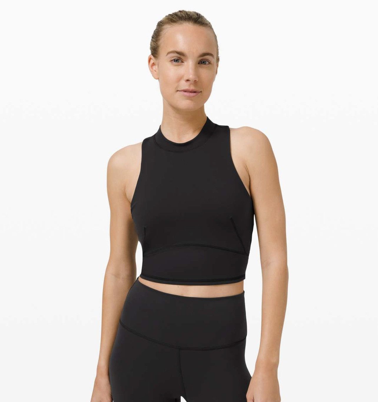 Lululemon Lululemon Evelux and Mesh crop tank 8 new with tag in black Size M / US 6-8 / IT 42-44 - 1 Thumbnail