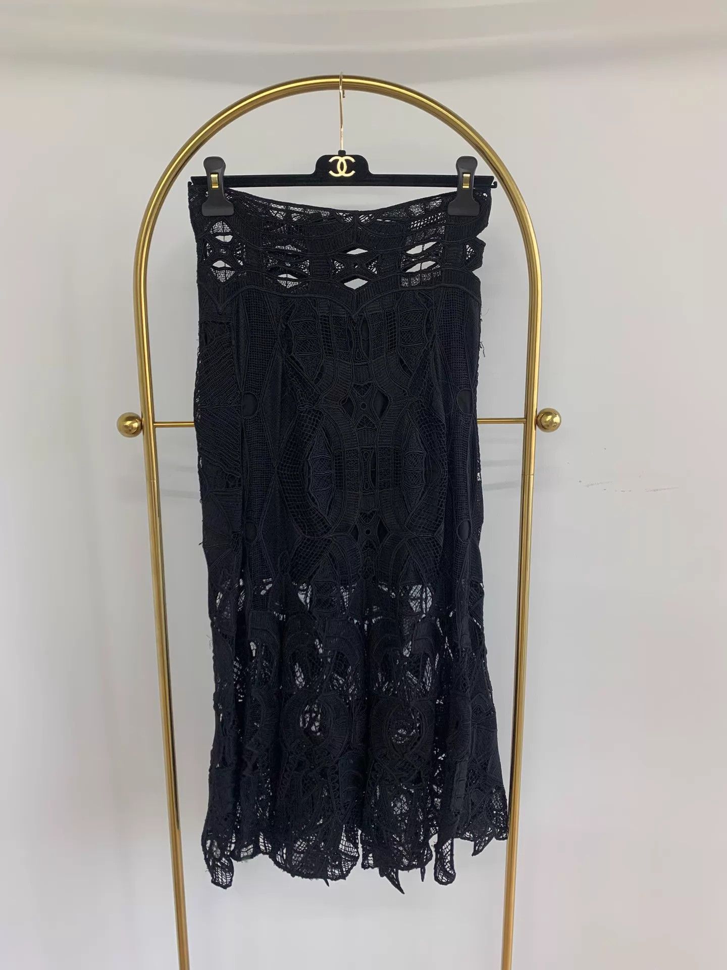 Jonathan Simkhai JONATHANSIMKHAI black lace cutout skirt US 4 new Size 27" / US 4 / IT 40 - 1 Thumbnail