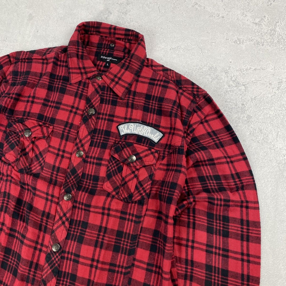 If Six Was Nine In The Attic Flannel Punk Style Shirt Size US L / EU 52-54 / 3 - 2 Thumbnail