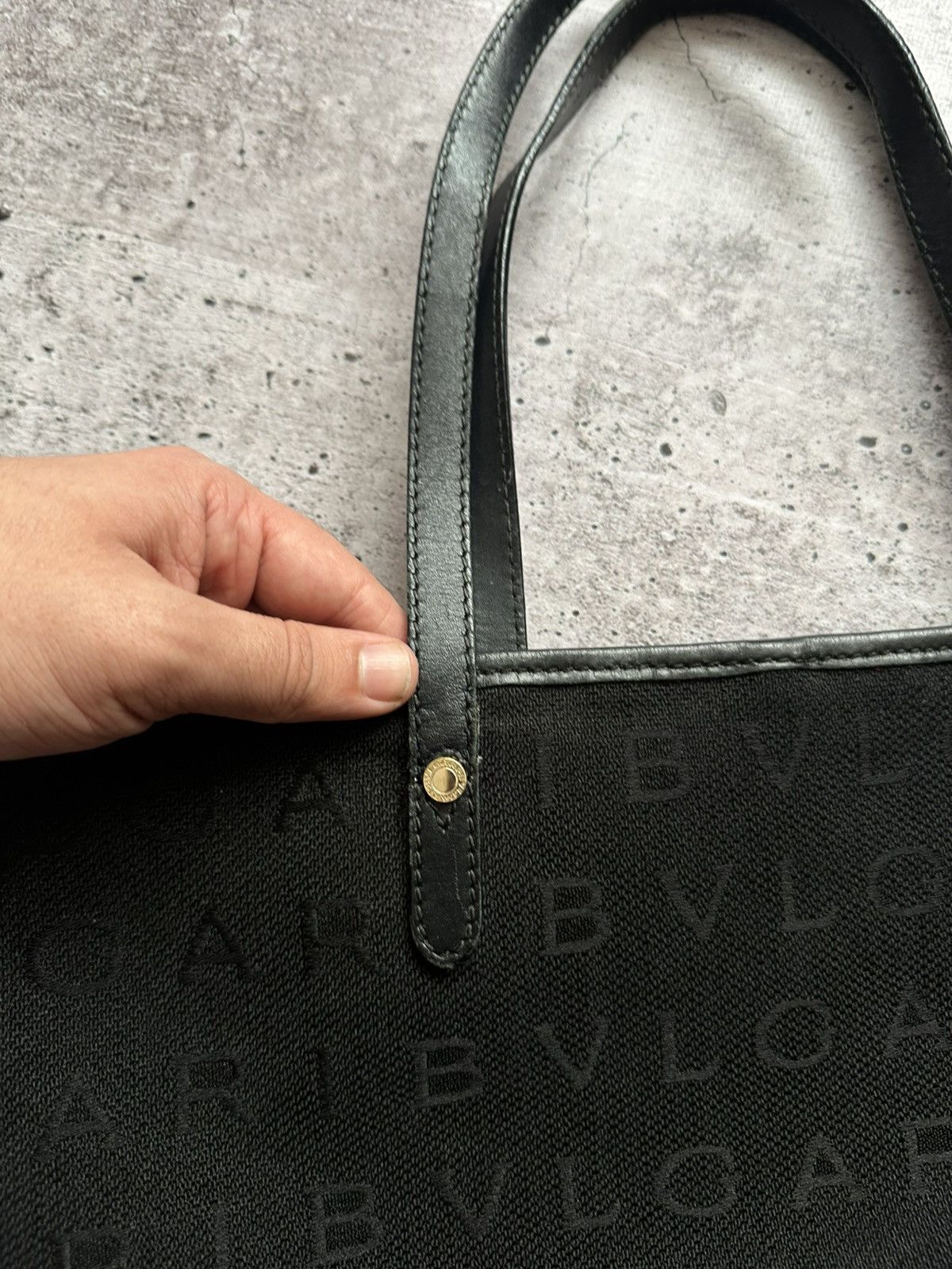 Bvlgari × Vintage Women's Bvlgari Monogram Black Handle Bag Size ONE SIZE - 8 Thumbnail