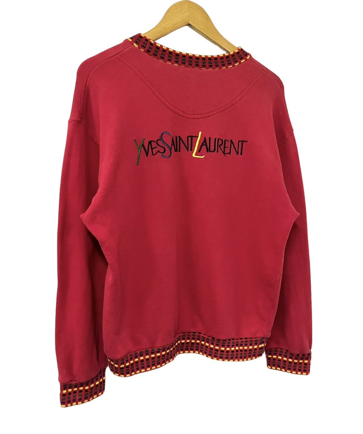 Yves Saint Laurent VINTAGE YVES SAINT LAURENT EMBROIDERY YSL SWEATSHIRT Size US M / EU 48-50 / 2 - 8 Thumbnail
