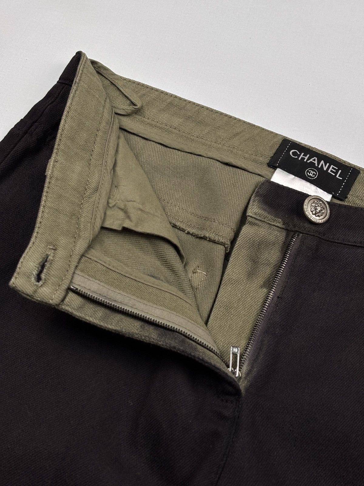 Chanel F/W 2008 Karl Lagerfield Era Pleated Hem Slim Fit Jeans Size 29" - 6 Thumbnail
