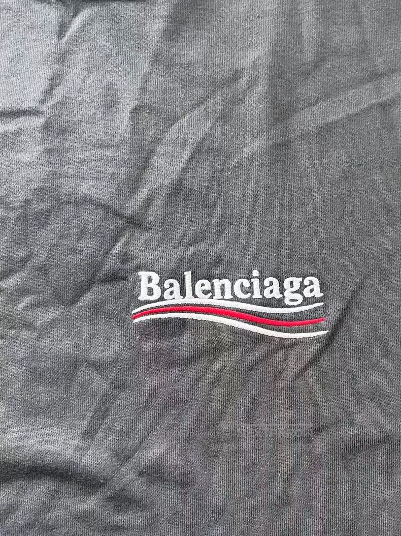 Balenciaga Balenciaga Brand Logo Letter Embroidered Round Neck Short Size US L / EU 52-54 / 3 - 3 Thumbnail