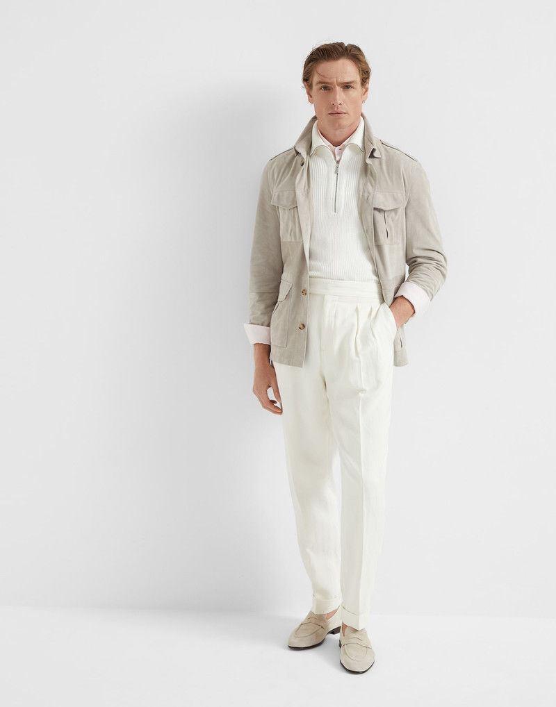 Brunello Cucinelli o1la1rc1a0326 Poplin Slim Fit Shirt in Light Pink Size US S / EU 44-46 / 1 - 5 Thumbnail