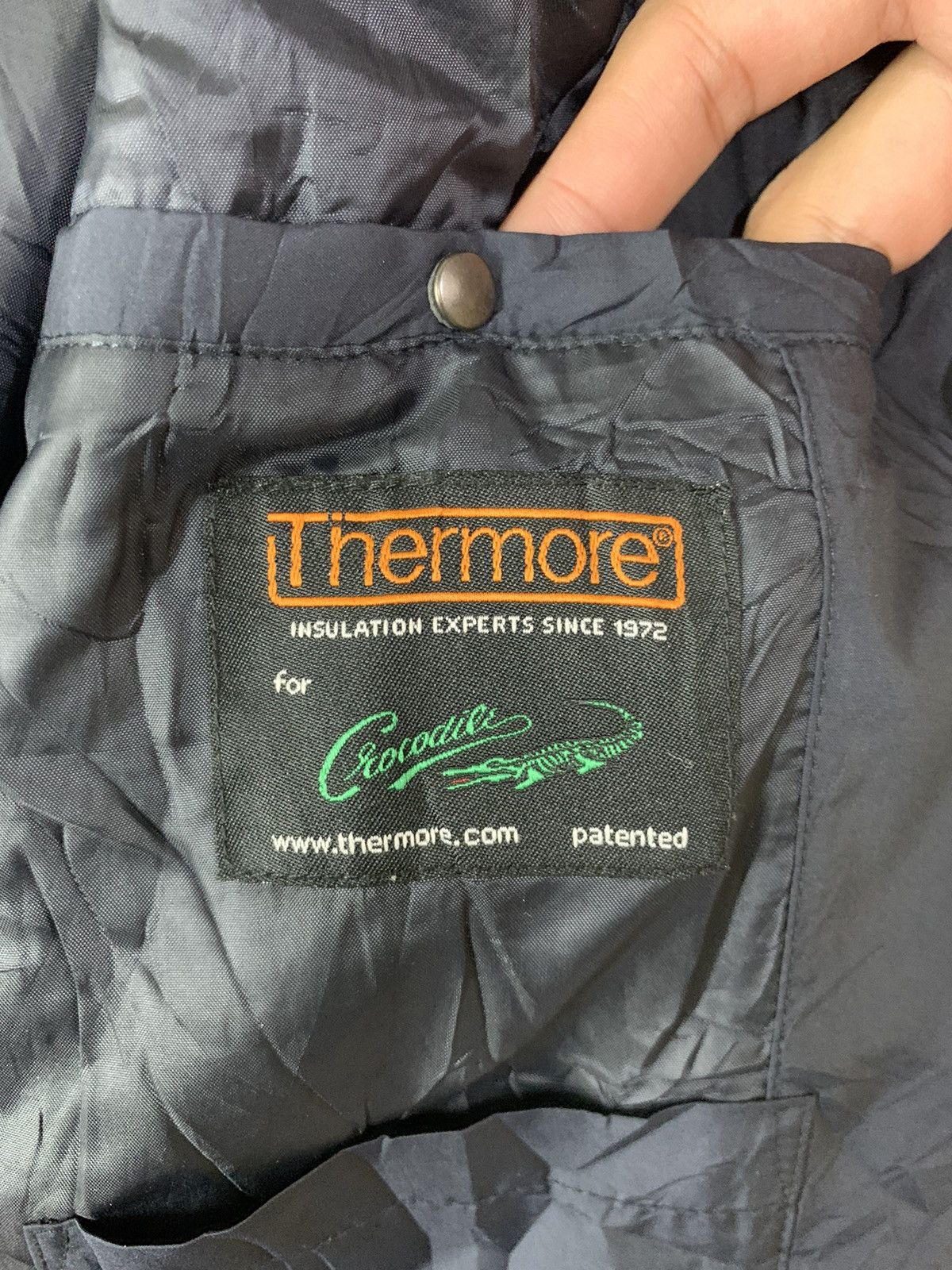 Vintage Crocodile Long Quilted Jacket