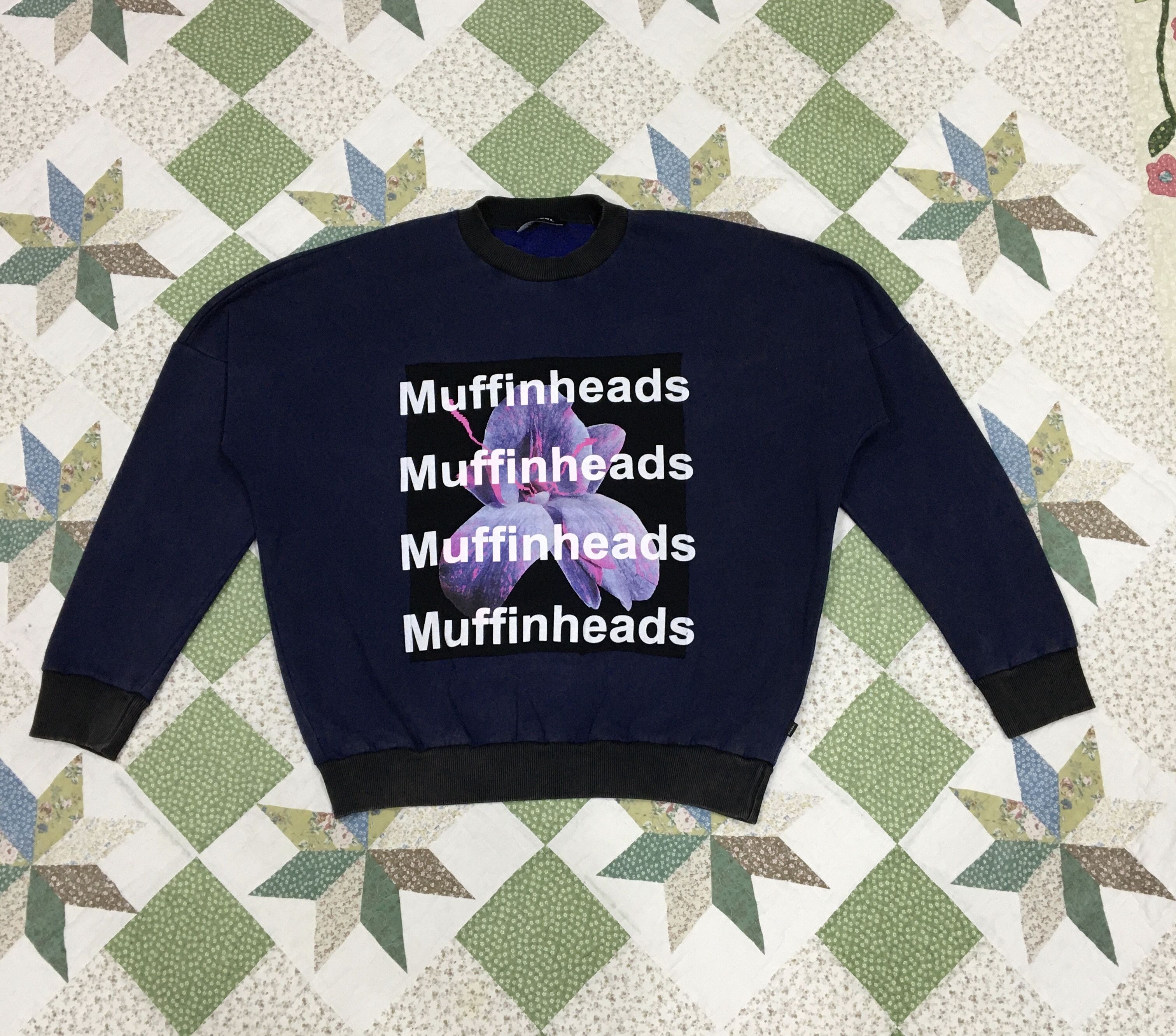 image of Archival Clothing x Avant Garde Diesel Muffinheads Crewneck Sweatshirt in Navy, Women's (Size 2XL)