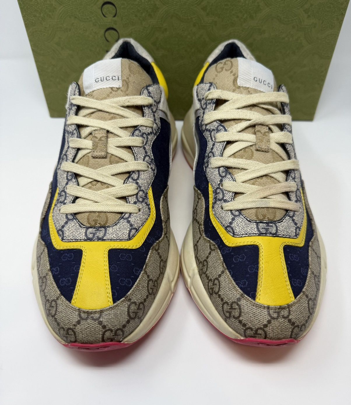 Gucci Gucci Rhyton GG Beige White Yellow Sneaker Size US 12 / EU 45 - 2 Thumbnail