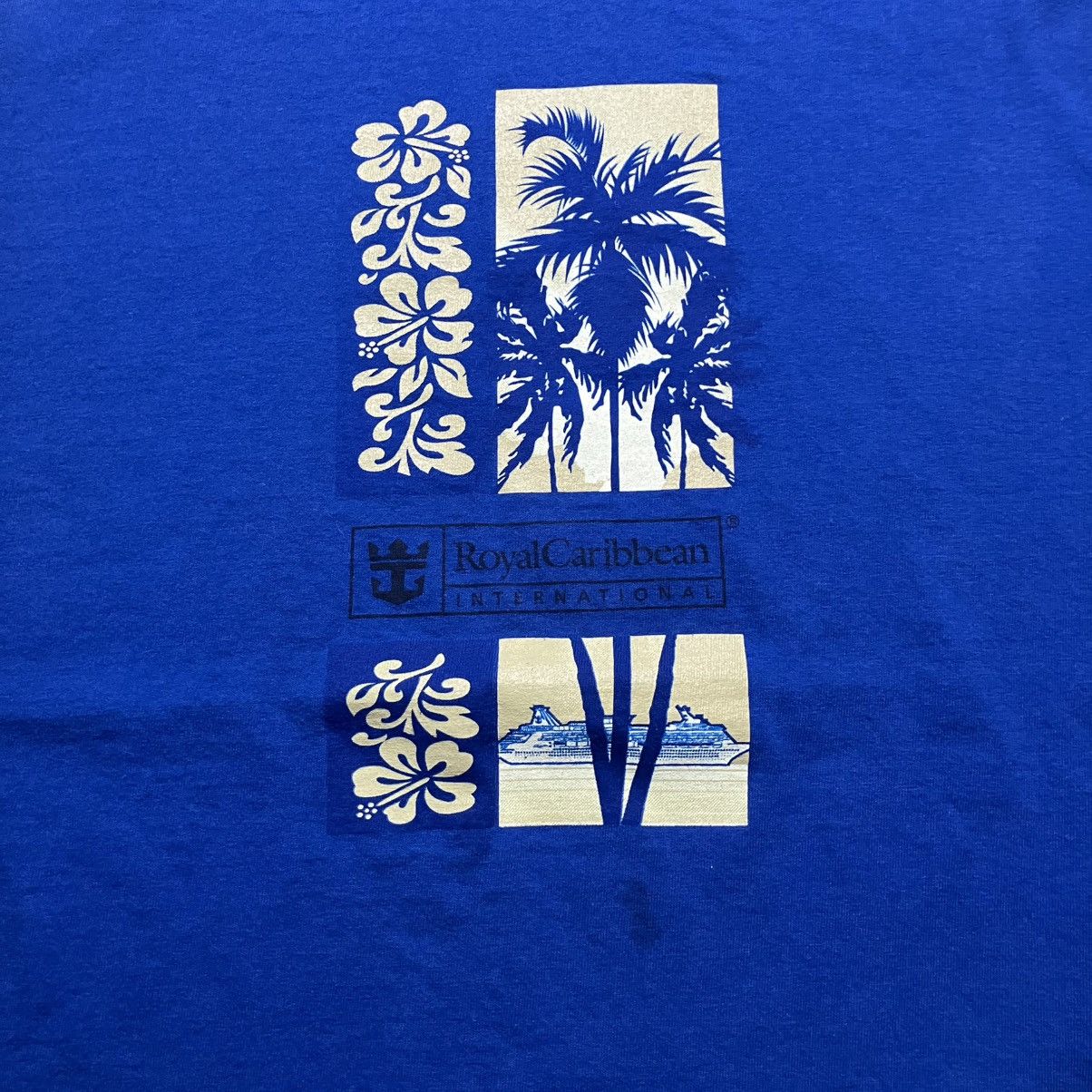 Vintage Vintage 90s Royal Caribbean Graphic T Shirt Blue Size US XXL / EU 58 / 5 - 3 Thumbnail