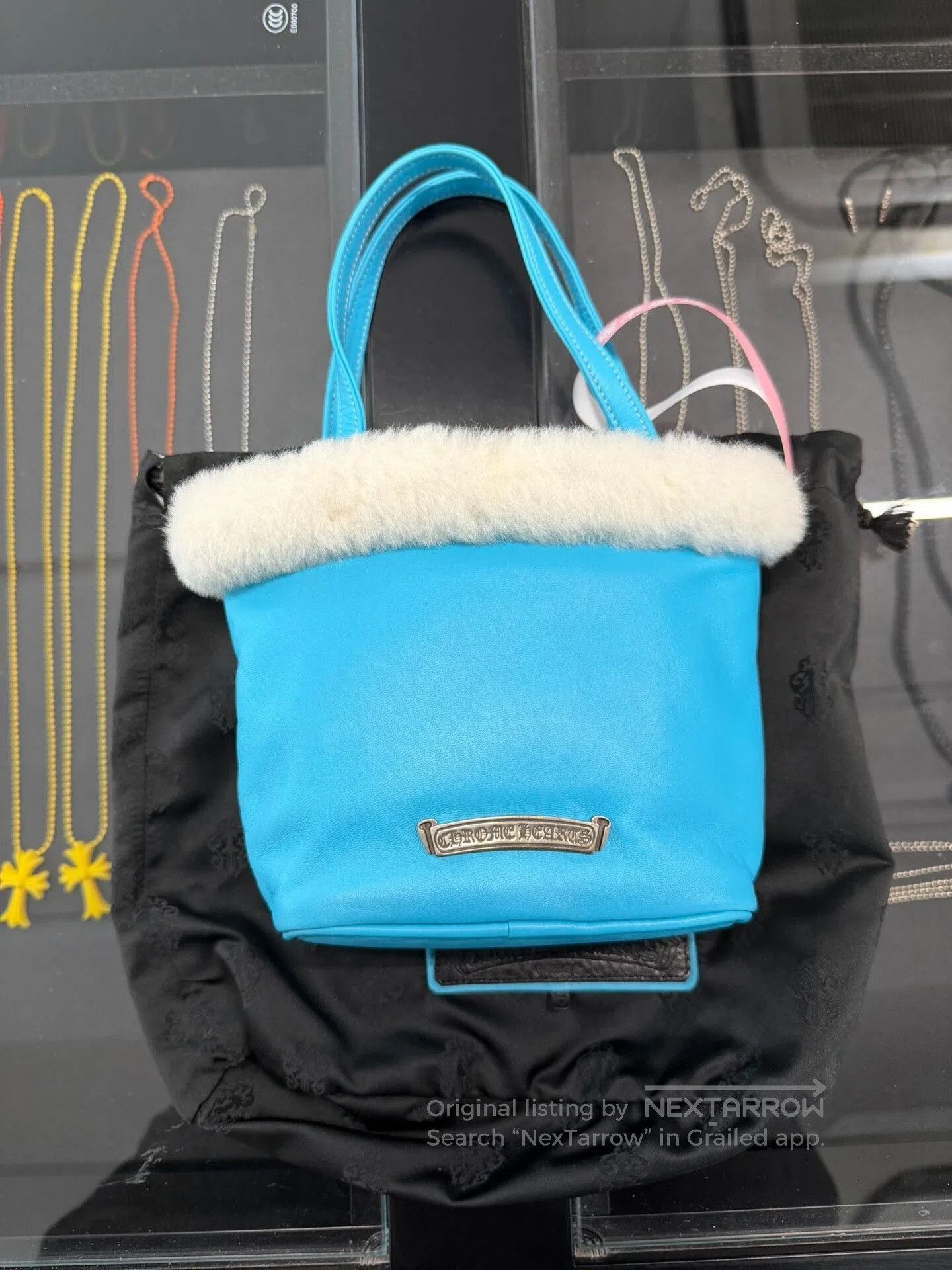 Chrome Hearts Chrome Hearts Blue White Fur Willow Clutch. Size ONE SIZE - 2 Thumbnail