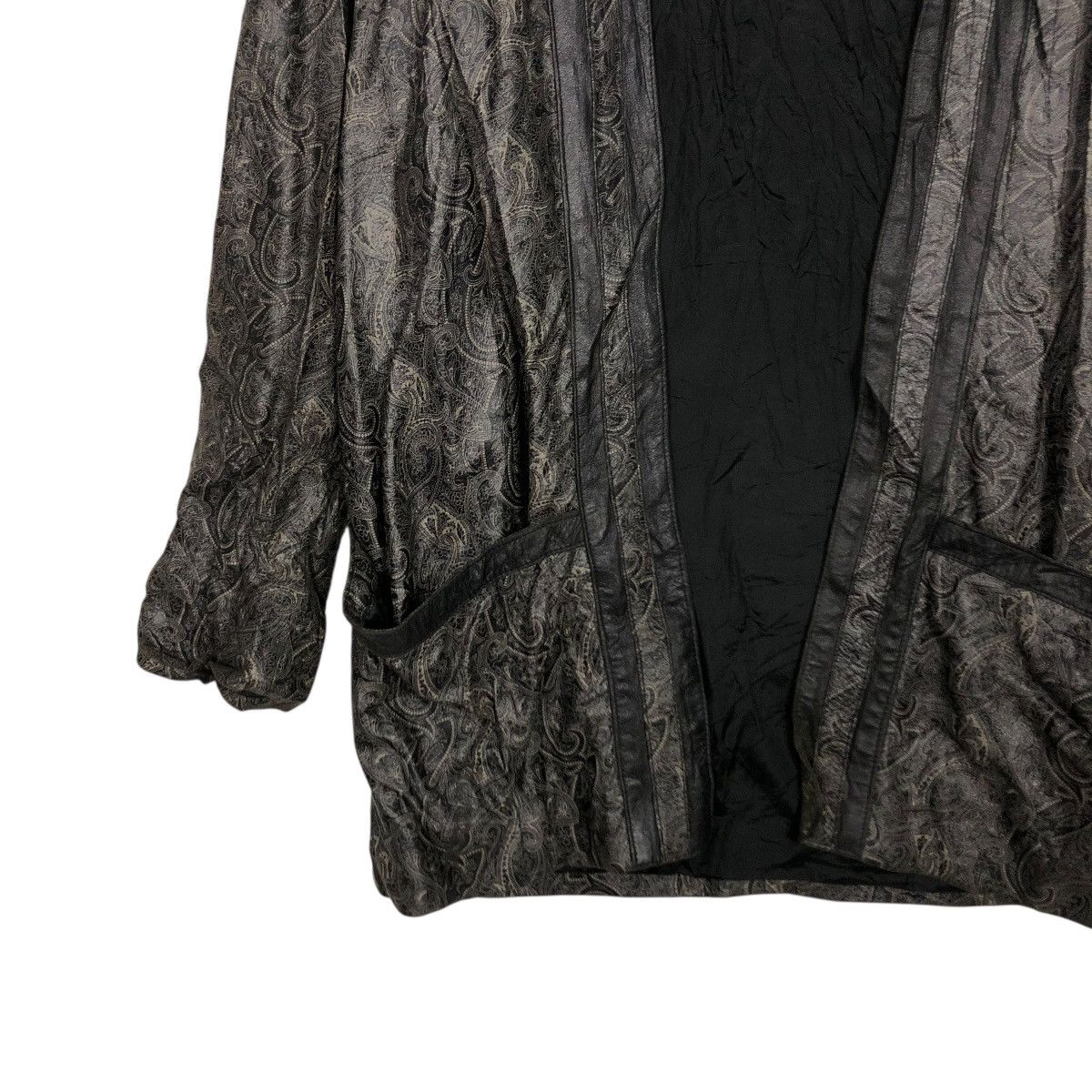 Vintage 🔥VINTAGE LEATHER JACKET BUTTONLESS ELIZABETH ITALY Size M / US 6-8 / IT 42-44 - 6 Thumbnail
