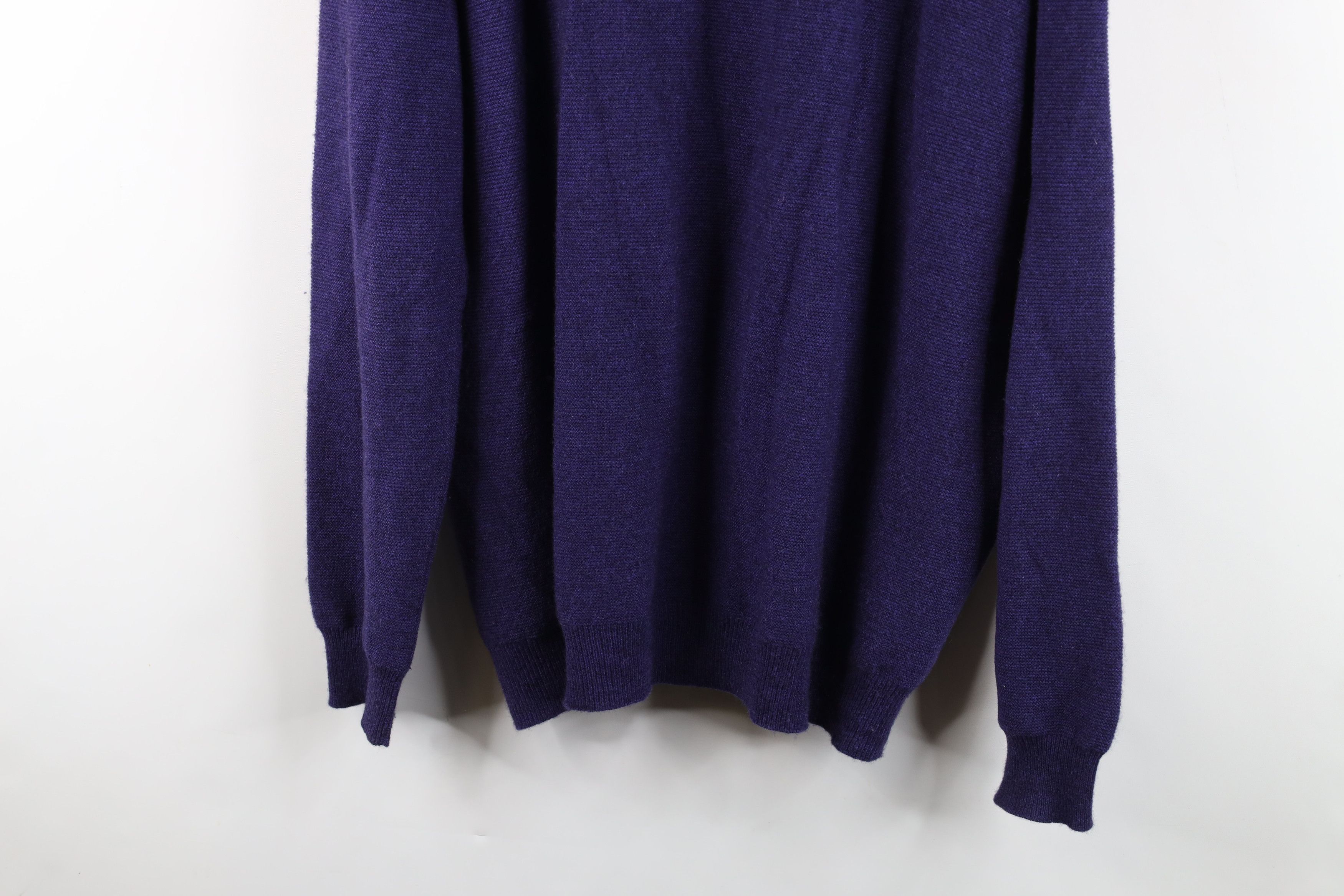Vintage Vintage Streetwear Cashmere Knit Half Zip Sweater Purple Size US XL / EU 56 / 4 - 13 Thumbnail