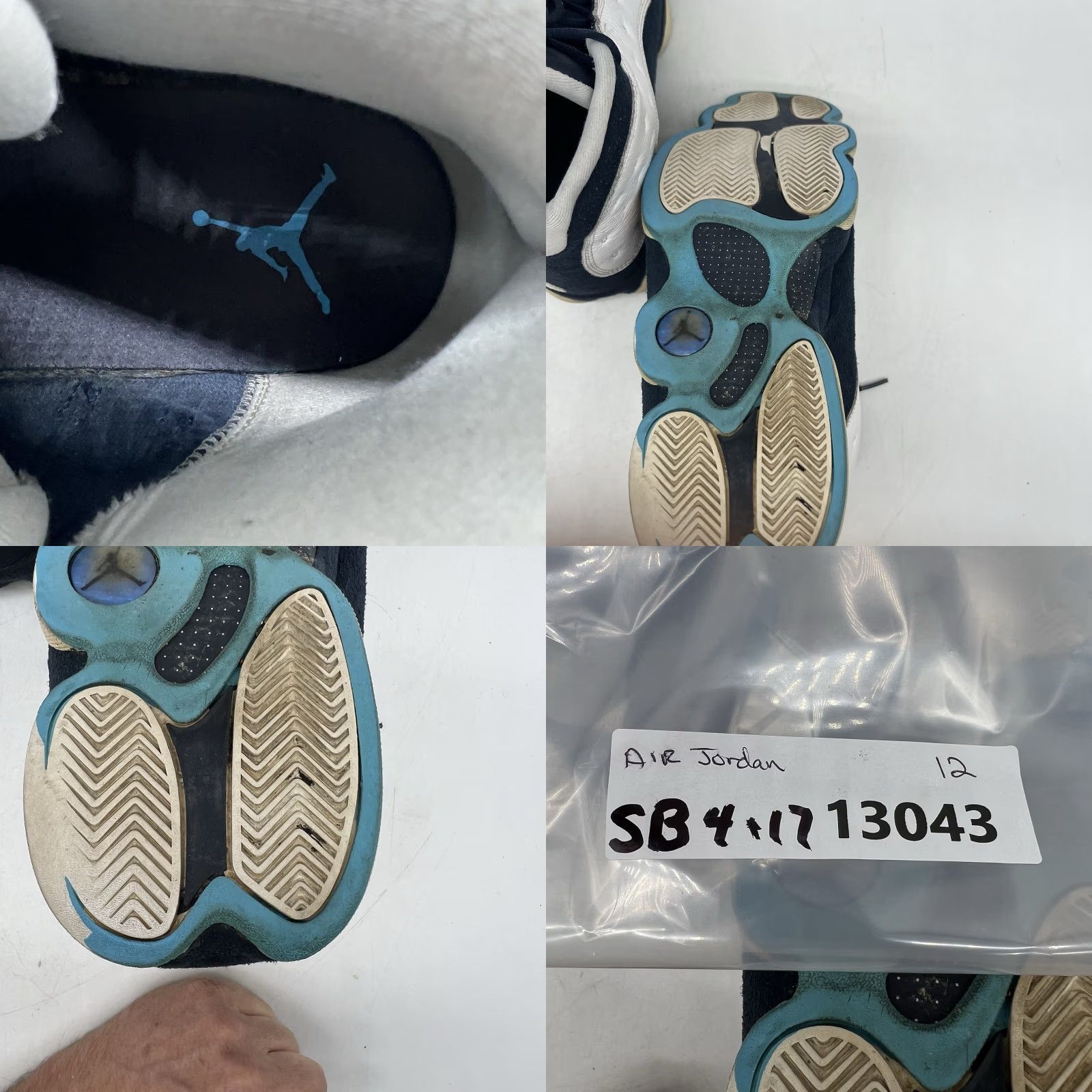 Jordan Brand Air Jordan 13 Retro Obsidian 2021 White Navy Blue Men’s 12 Shoe 414571-144 Size ONE SIZE - 8 Thumbnail