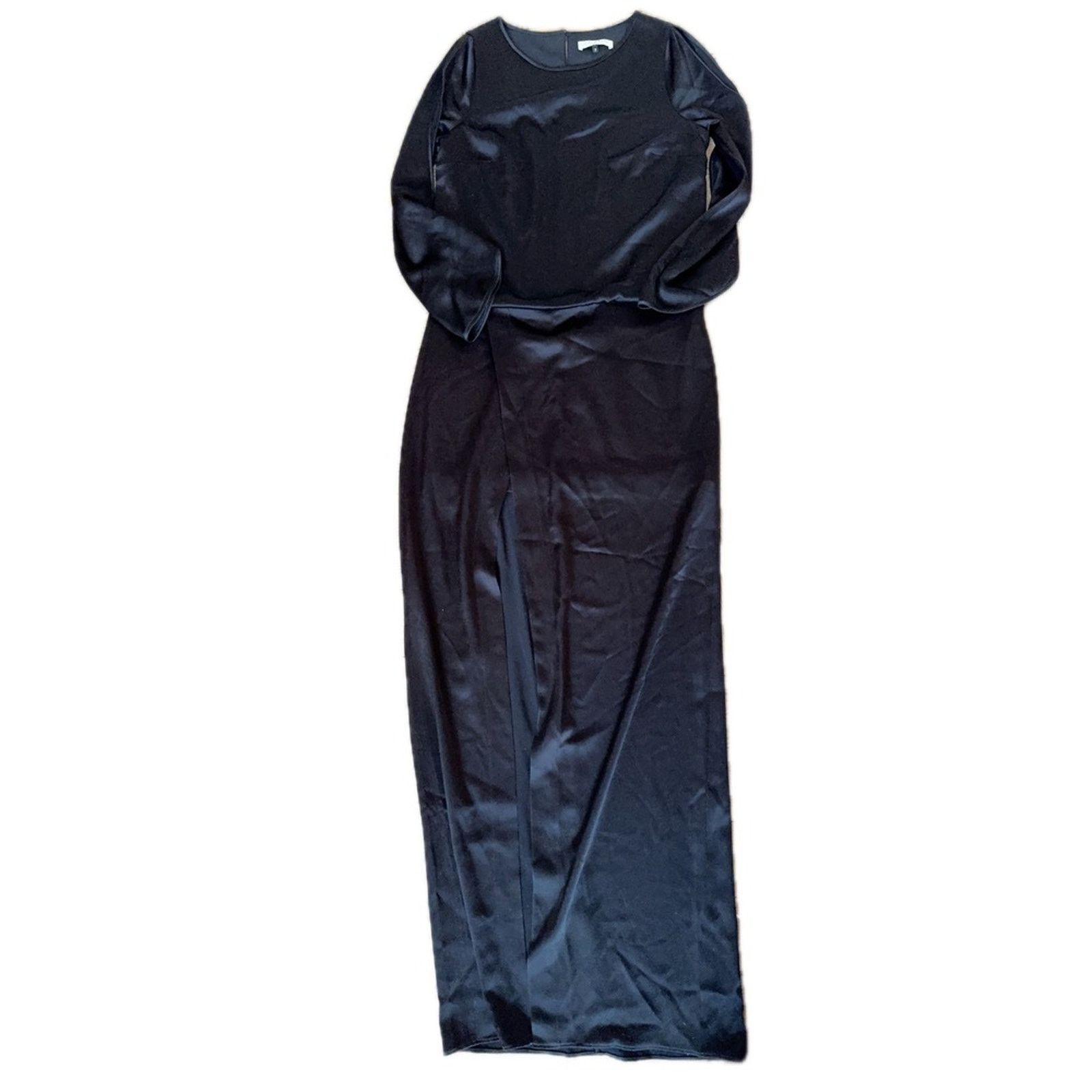 Halston Heritage Halston Heritage Black Satin Gown – Timeless Glamour Size 4 Size S / US 4 / IT 40 - 2 Thumbnail