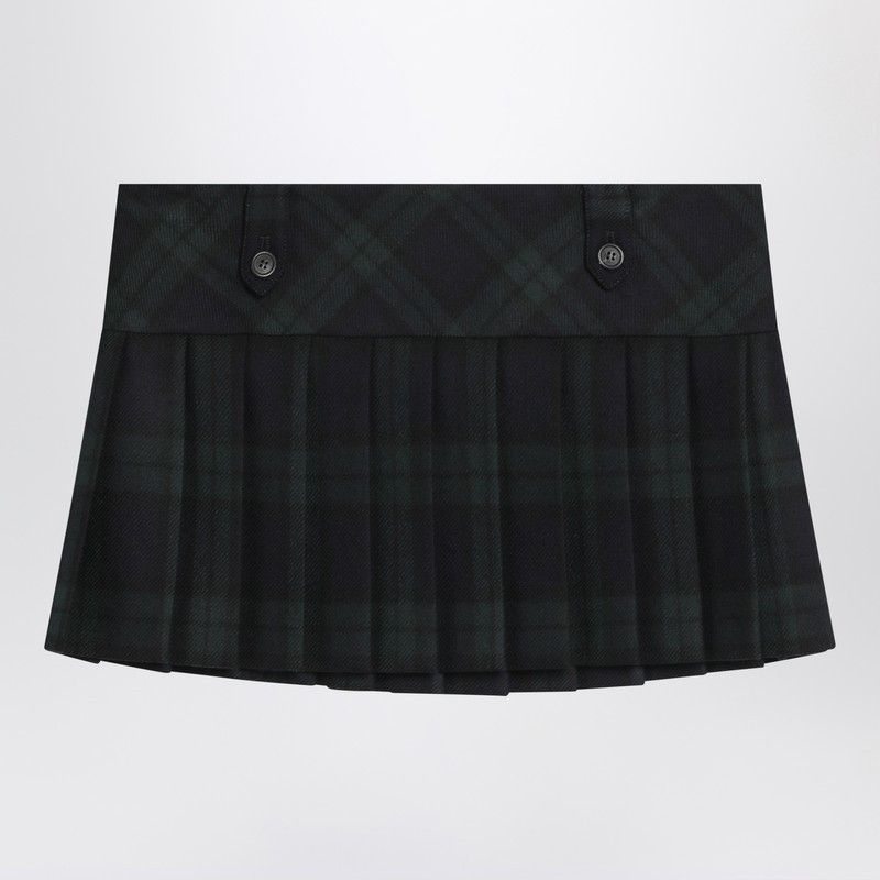Miu Miu Miu Miu Blue/Green Pleated Wool Mini Skirt Size 27" / US 4 / IT 40 - 1 Thumbnail
