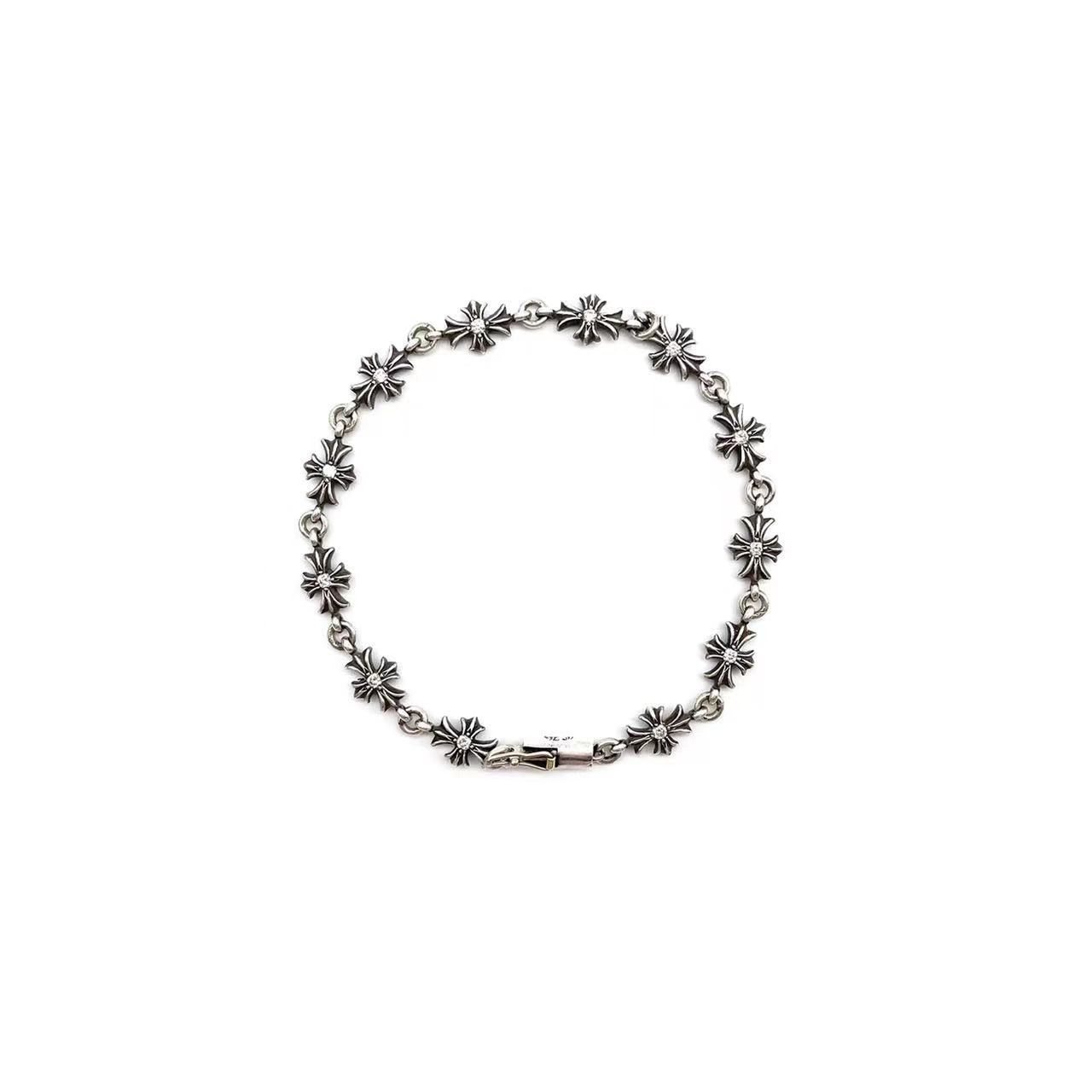 Chrome Hearts Chrome Hearts Silver Diamonds Tiny E Bracelet Size ONE SIZE - 1 Thumbnail