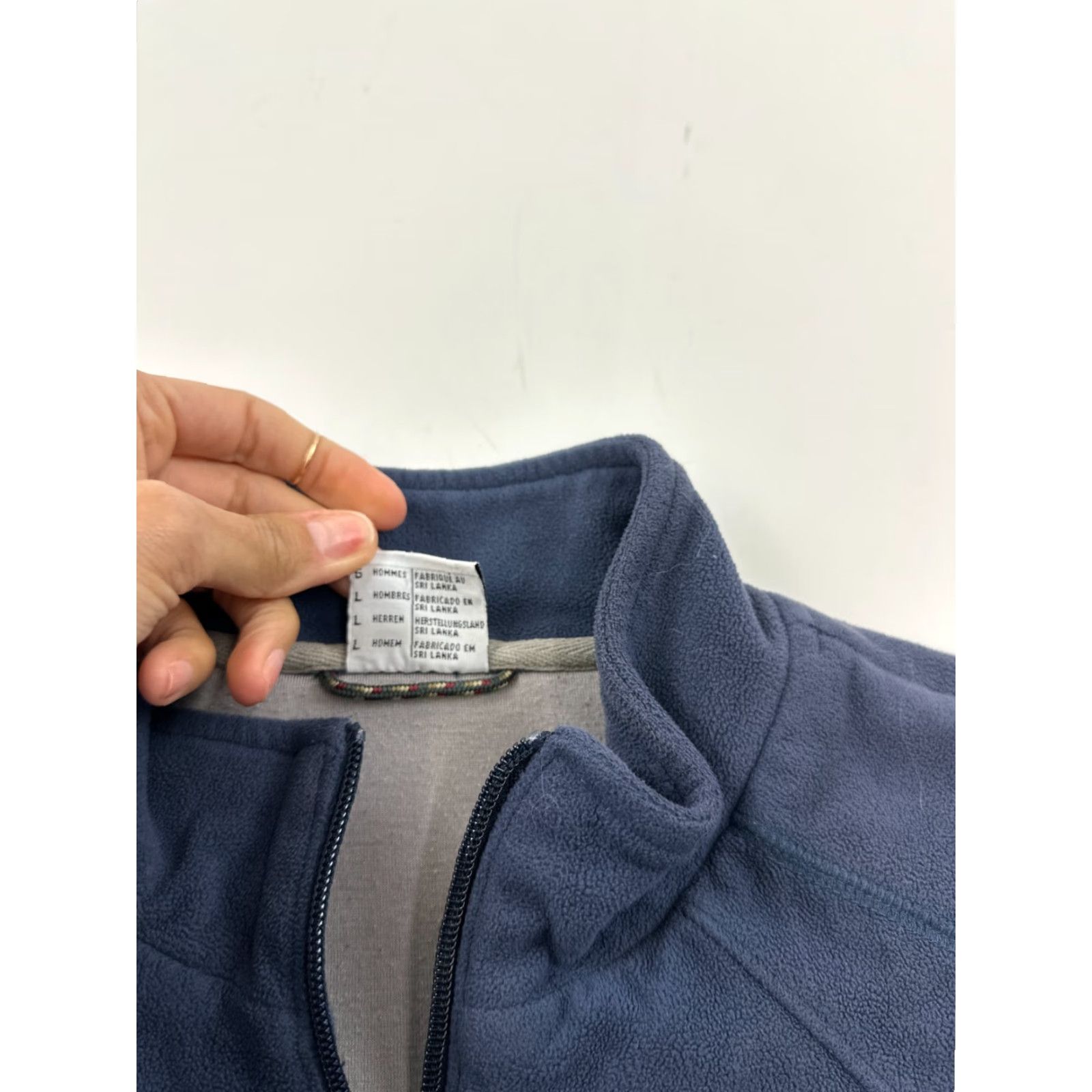 Vintage Columbia Jacket Mens Large Blue Granite Mountain Fleece Short Sleeve Full Zip Stand-Up Collar Pockets Casual Outdoor Mens Size US L / EU 52-54 / 3 - 7 Thumbnail
