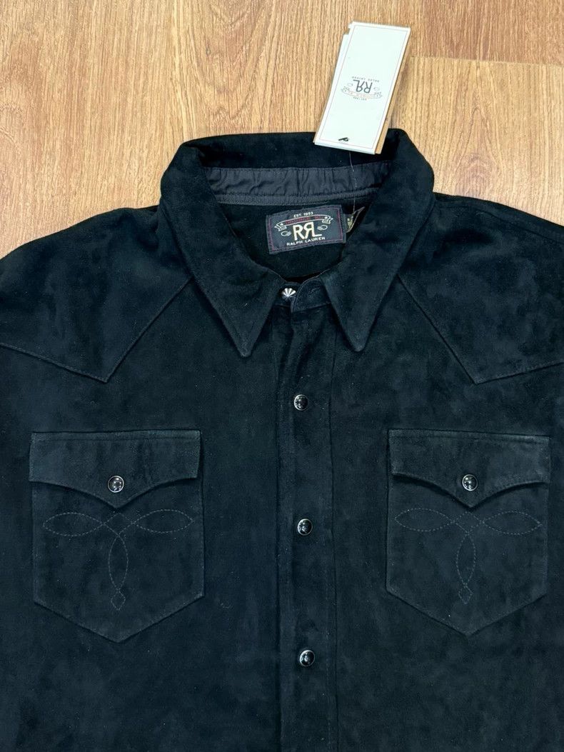 RRL Ralph Lauren RRL Ralph Lauren Fashion style leather shirt Size US XL / EU 56 / 4 - 5 Thumbnail