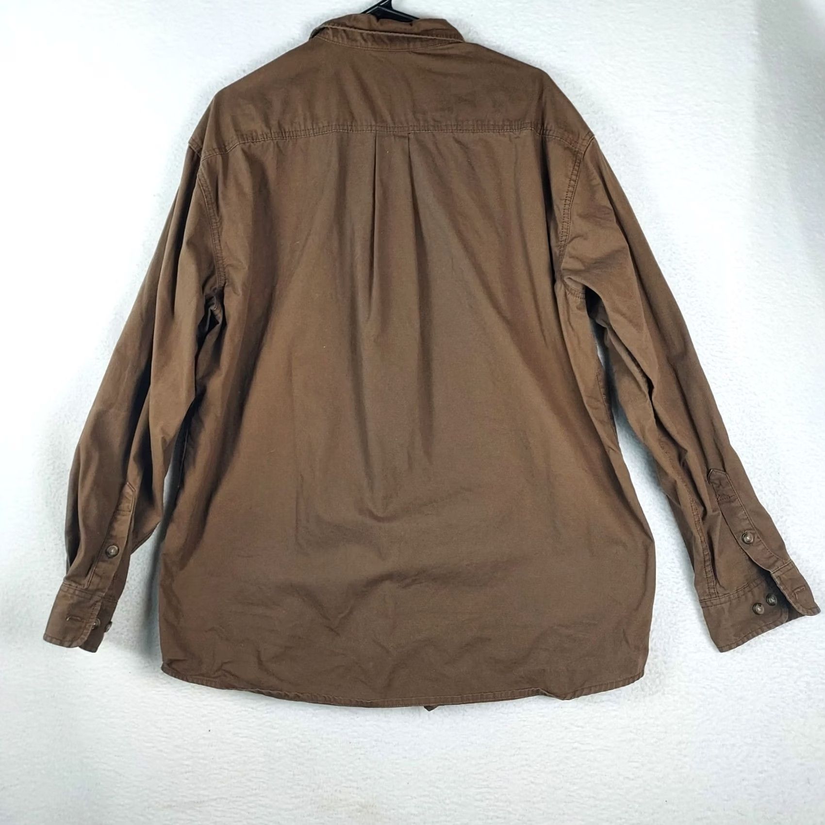 Dickies Dickies Work Shirt Mens XL Brown Button Up Long Sleeve Cotton Pocketed Utility Regular Fit Button-Front Casual Workwear Shirt Size US XL / EU 56 / 4 - 2 Thumbnail