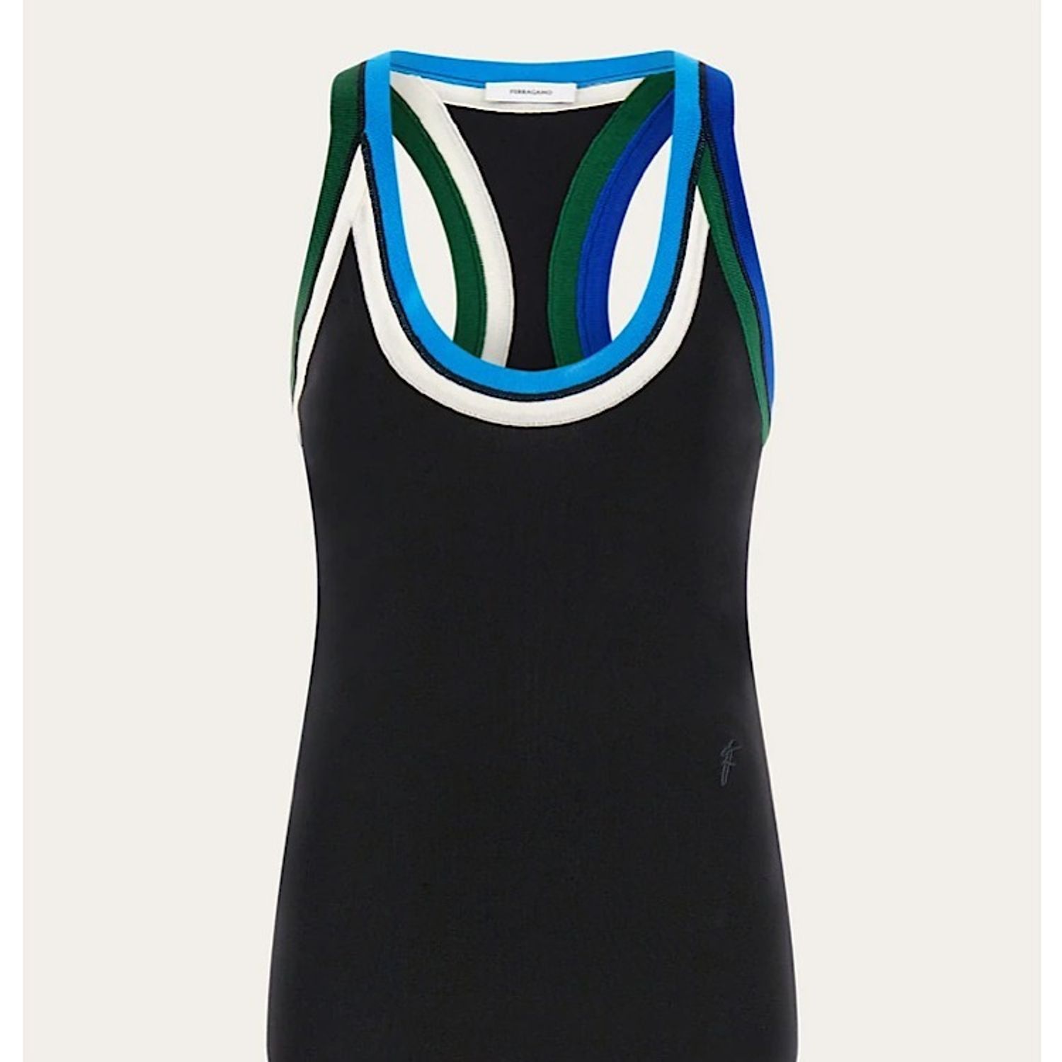 Salvatore Ferragamo o1s1rm0126 Racerback Tank Top in Multicolor Size S / US 4 / IT 40 - 1 Thumbnail