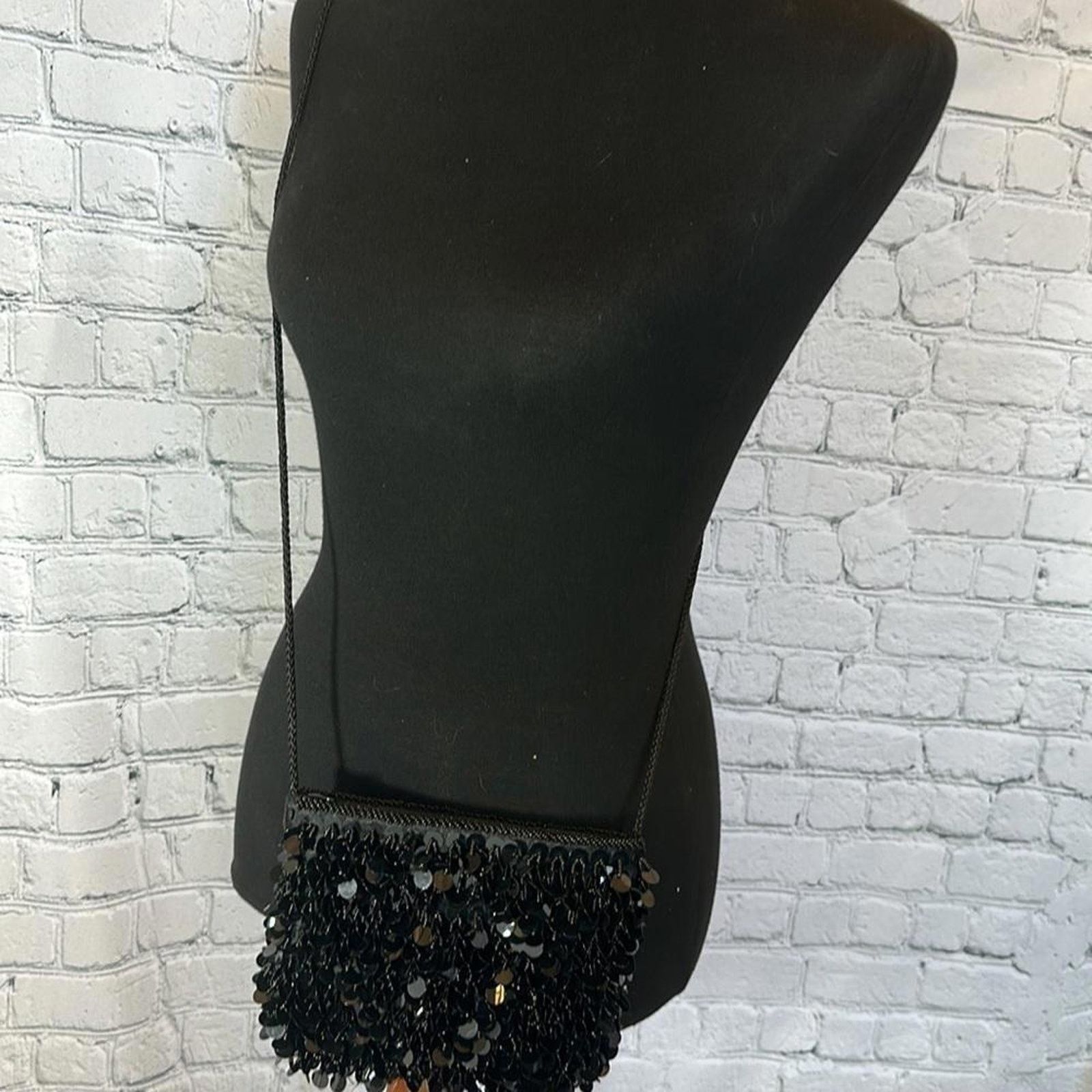 Designer Chic Black Sequin Evening Crossbody Size ONE SIZE - 5 Thumbnail