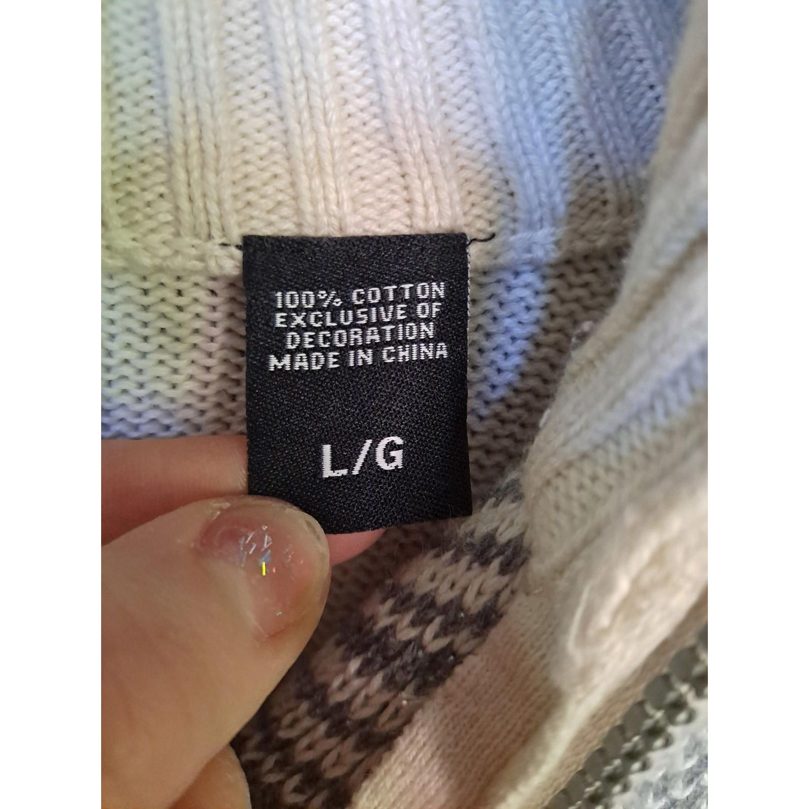 Chaps Chaps 1/4 Zip Sweater with Black Design on top Size Large Size US L / EU 52-54 / 3 - 3 Thumbnail