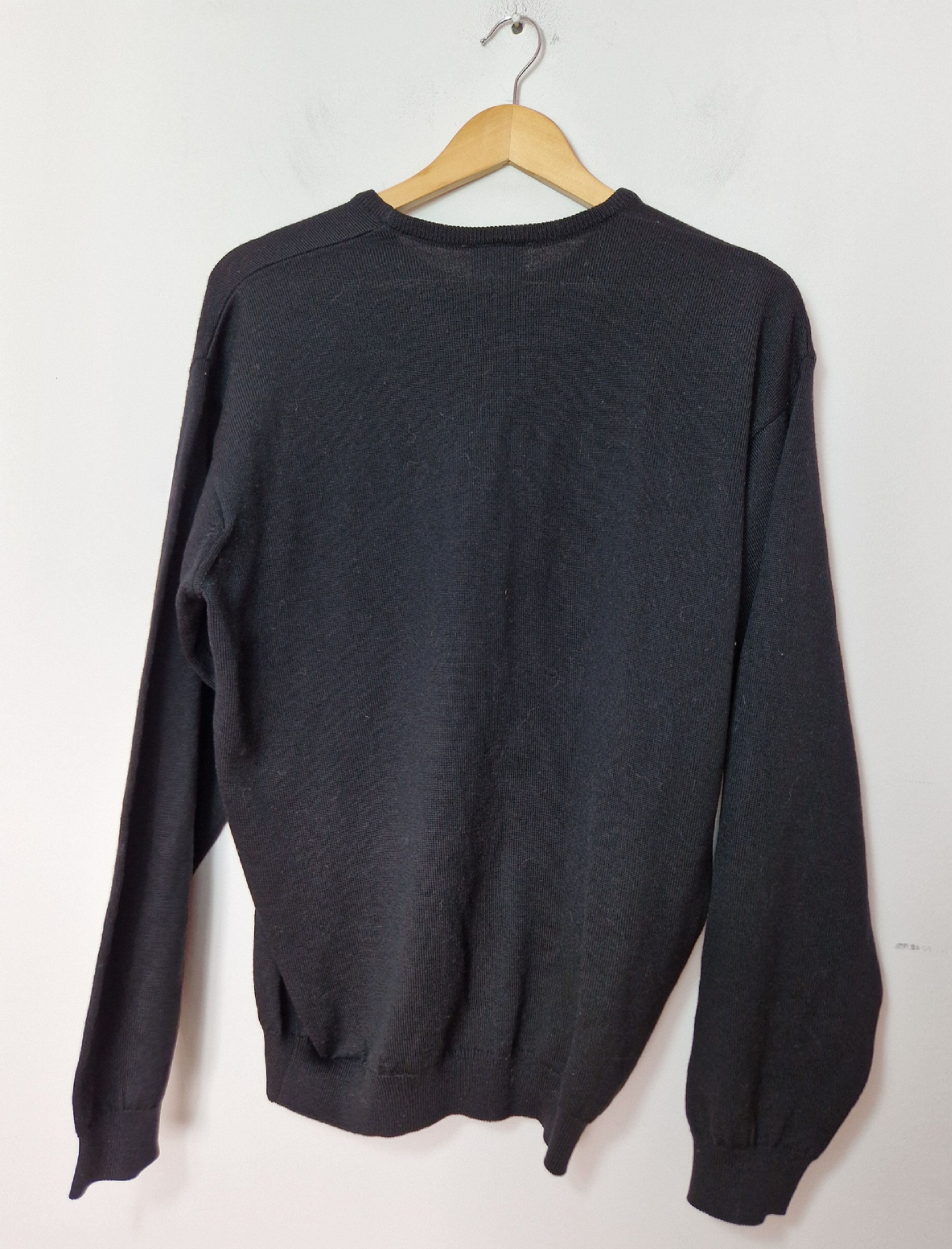 Lacoste × Vintage Lacoste black wool sweater Size US XL / EU 56 / 4 - 2 Thumbnail