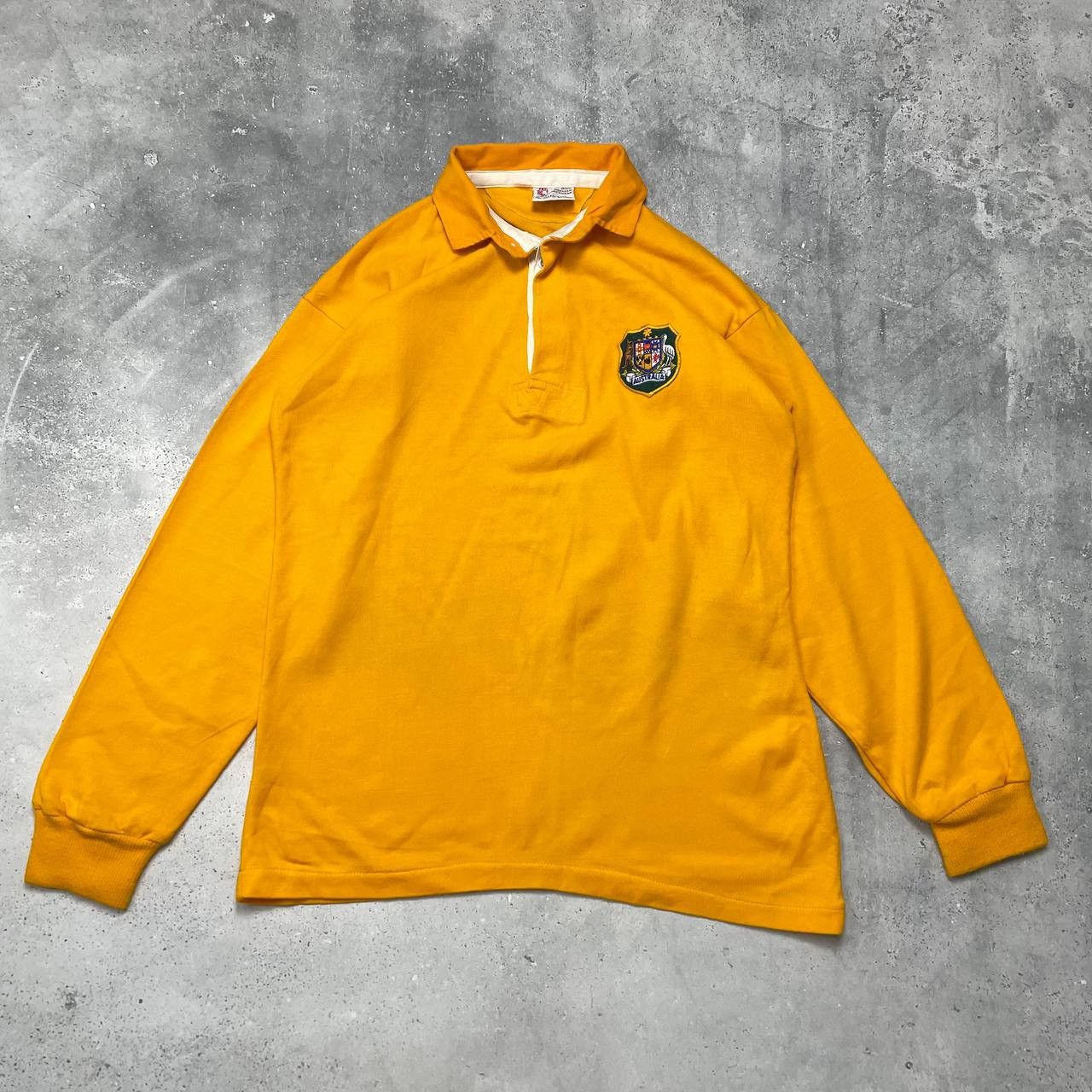Vintage 90s Australia Rugby DNS Long Sleeve Shirt Yellow