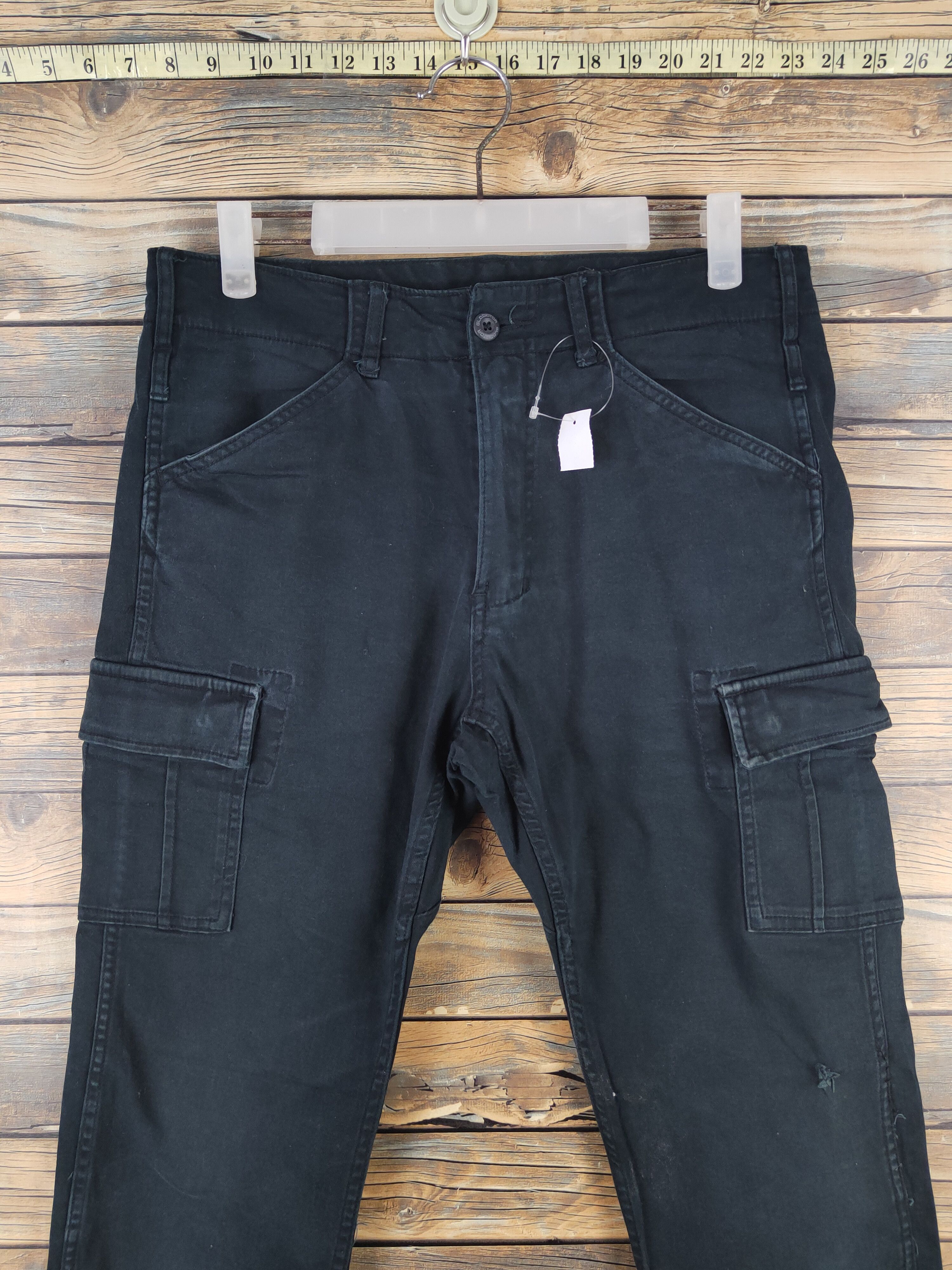 Japanese Brand DL Gladiator Black Multipocket Cargo Pants #sp46-261T Size US 31 - 2 Thumbnail