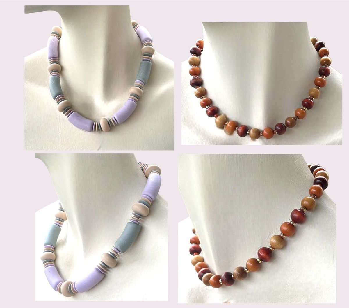 Vintage Vintage Necklaces Beaded Chunky Jewelry Lot Size ONE SIZE - 2 Thumbnail
