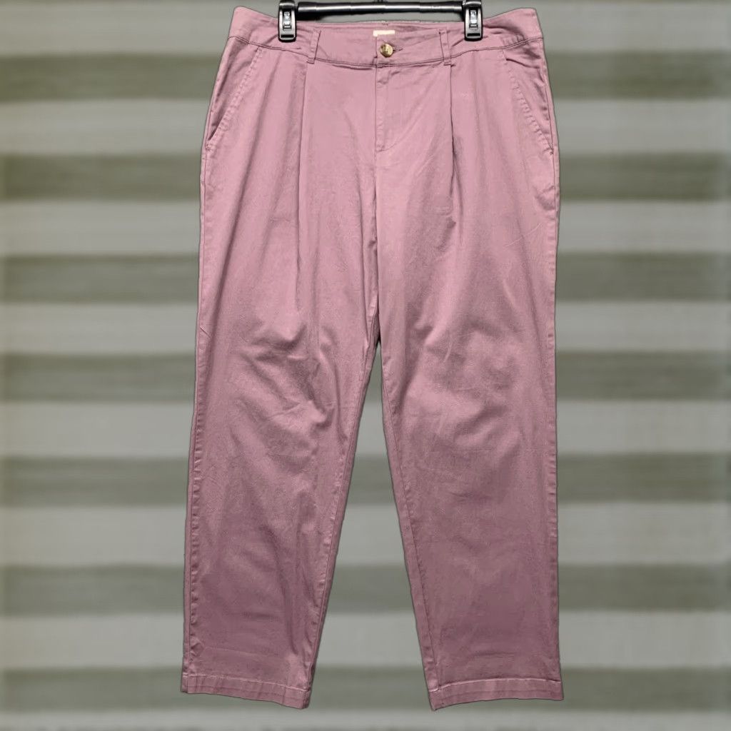 Vintage A New Day Womens Pants Size 16 High-Rise Relaxed Fit Tapered Ankle Lilac NWOT Size 38" / US 16 / IT 52 - 1 Thumbnail