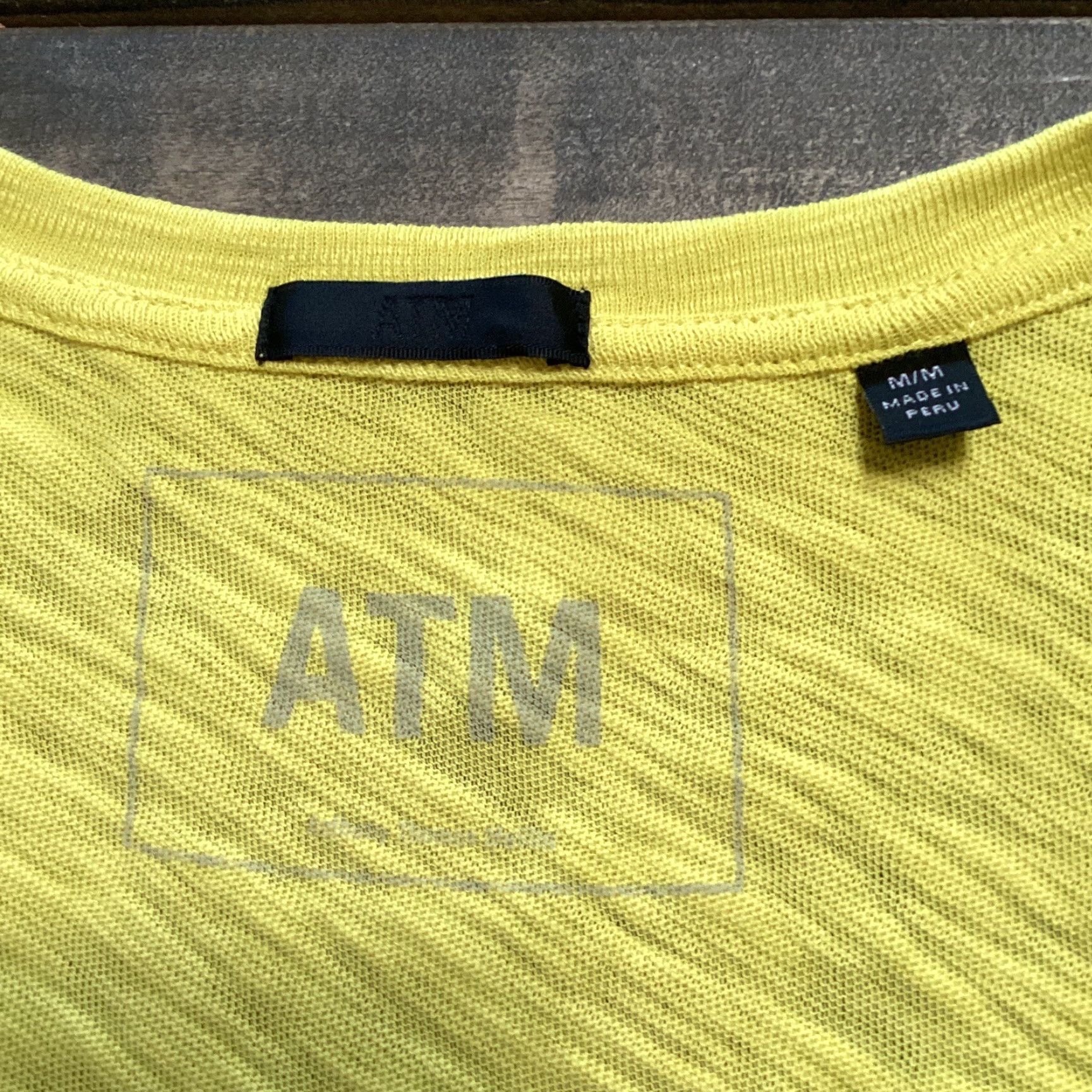 Vintage ATM Anthony Thomas Melillo T Shirt Women M Yellow Slub Jersey Cotton V Neck Top Size M / US 6-8 / IT 42-44 - 3 Thumbnail