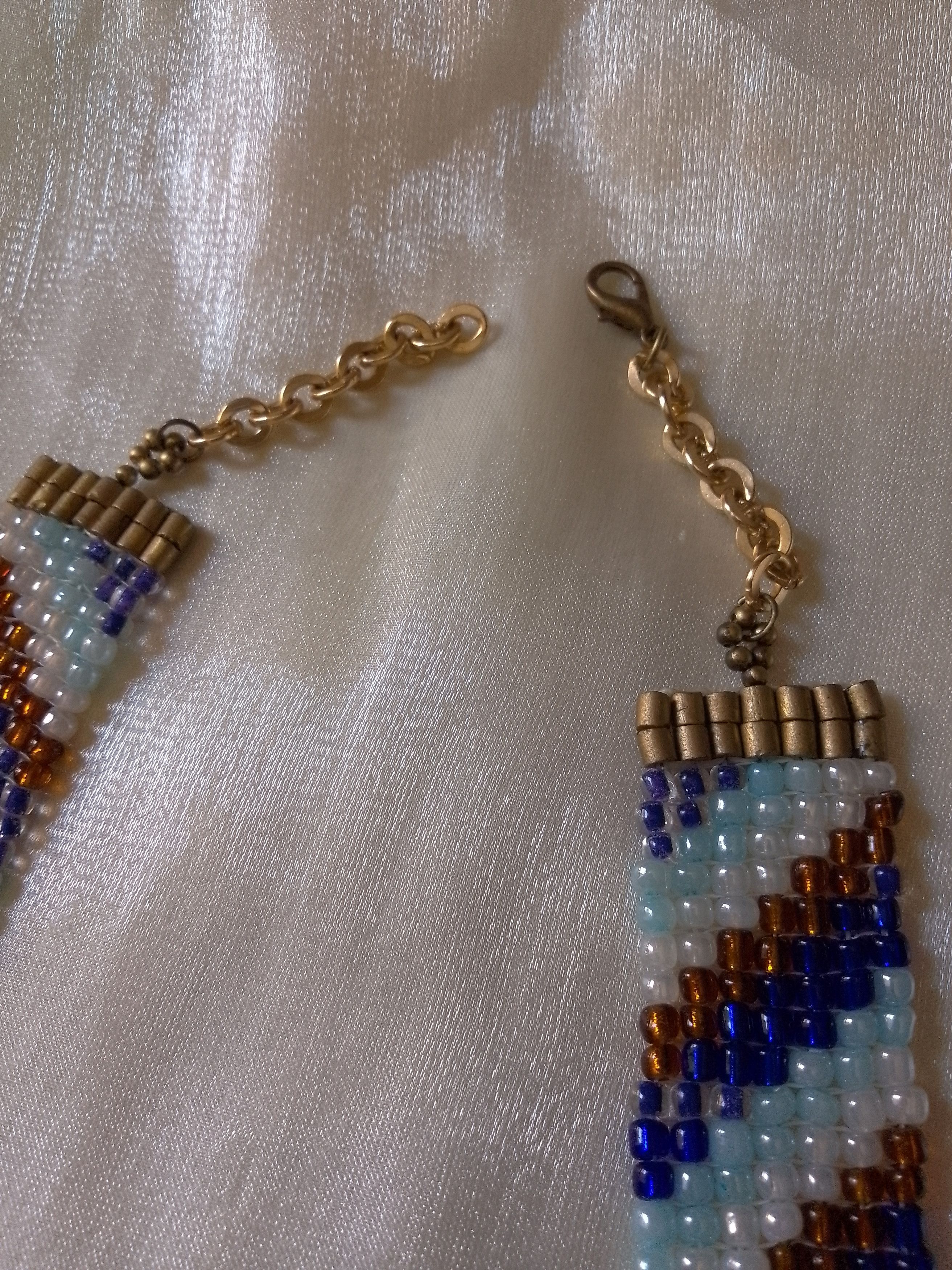 Handmade Necklace Long Ethnic Pattern Native Americans Multithread Size ONE SIZE - 6 Thumbnail