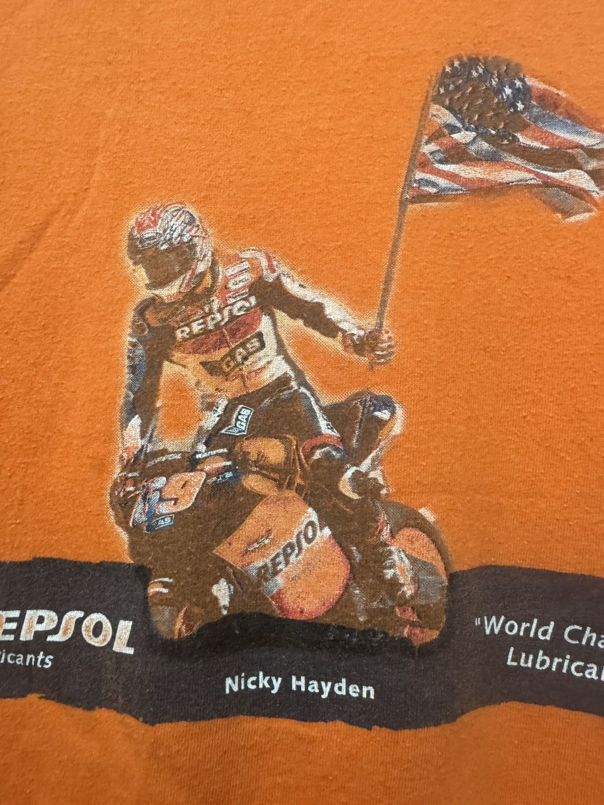 Vintage Vintage Nicky Hayden Repsol MotoGp T shirt Size US L / EU 52-54 / 3 - 3 Thumbnail