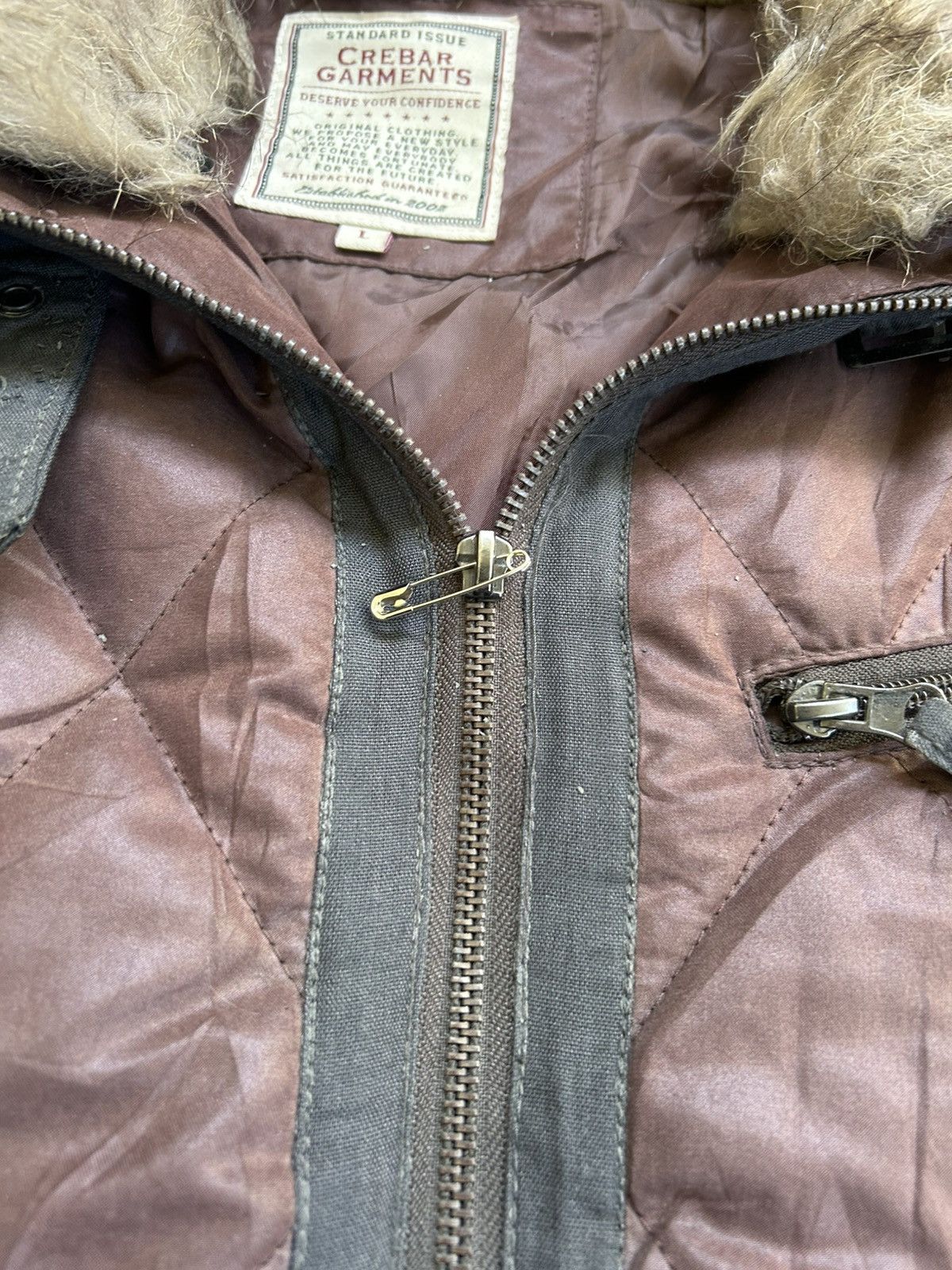 Japanese Brand Vintage Crabar Garment B3 Fur Bomber Jacket Size US L / EU 52-54 / 3 - 6 Thumbnail