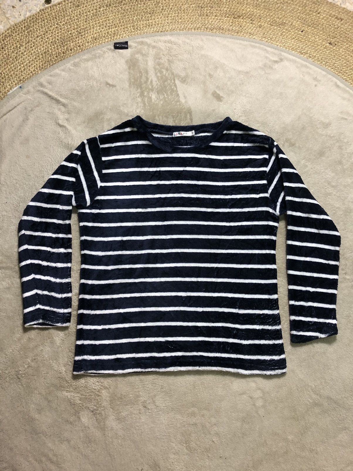 Vintage Vintage Stripe Mohair Kurt Cobain Style Sweater Size US M / EU 48-50 / 2 - 2 Thumbnail