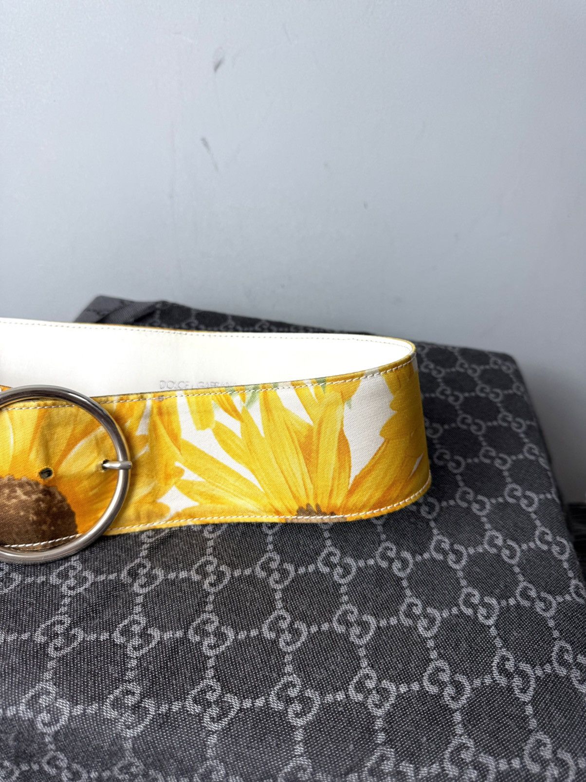 Dolce & Gabbana Vintage Dolce Gabbana Sunflower Printed Belt Dress Size ONE SIZE - 4 Thumbnail